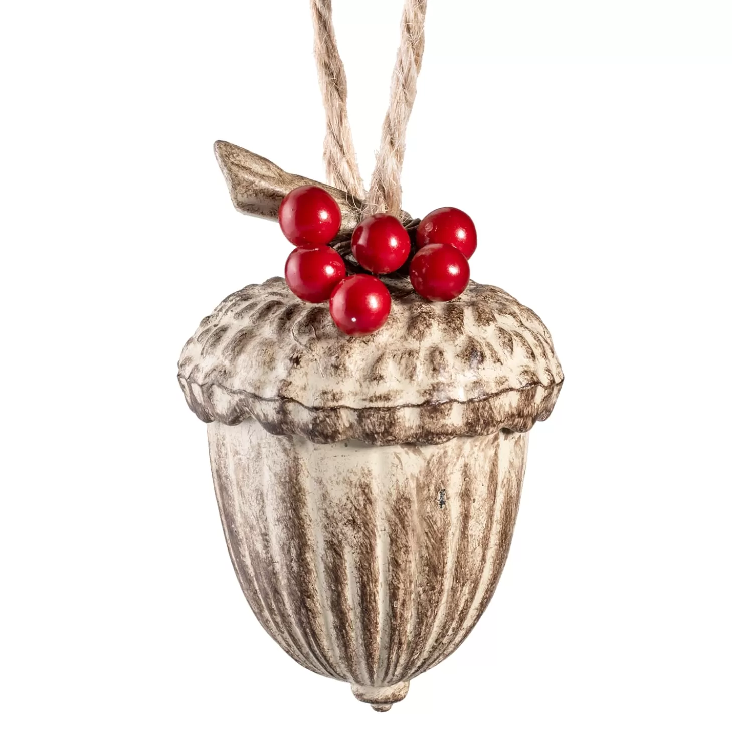 * Resin Tree Decorations>Acorn With Red Berries