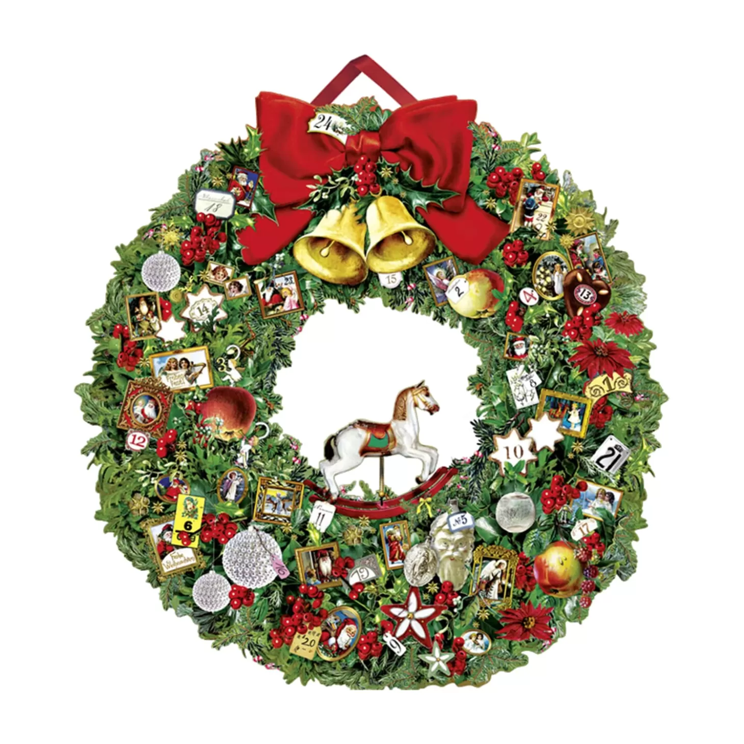 * Advent Decorations & Calendars>Advent Calendar "Festive Christmas Wreath"