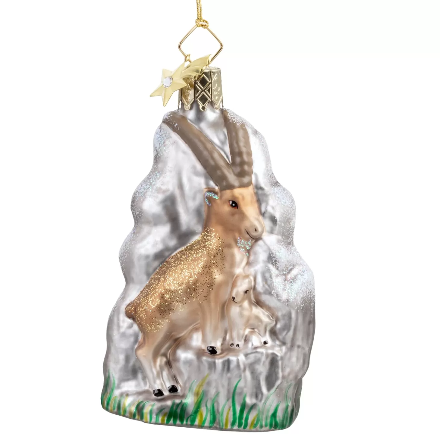 Poesie in Glas Glass Tree Decorations>Alpine Ibex