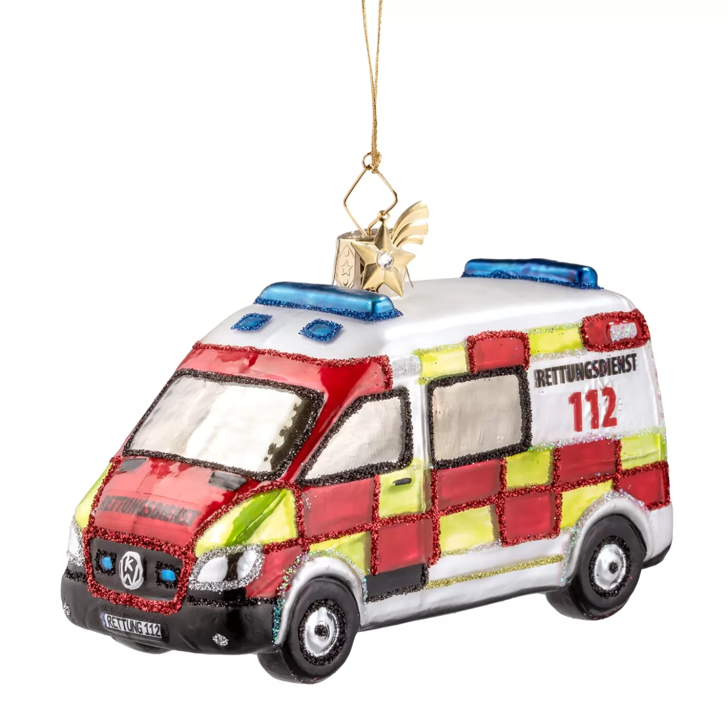 Poesie in Glas Glass Tree Decorations>Ambulance