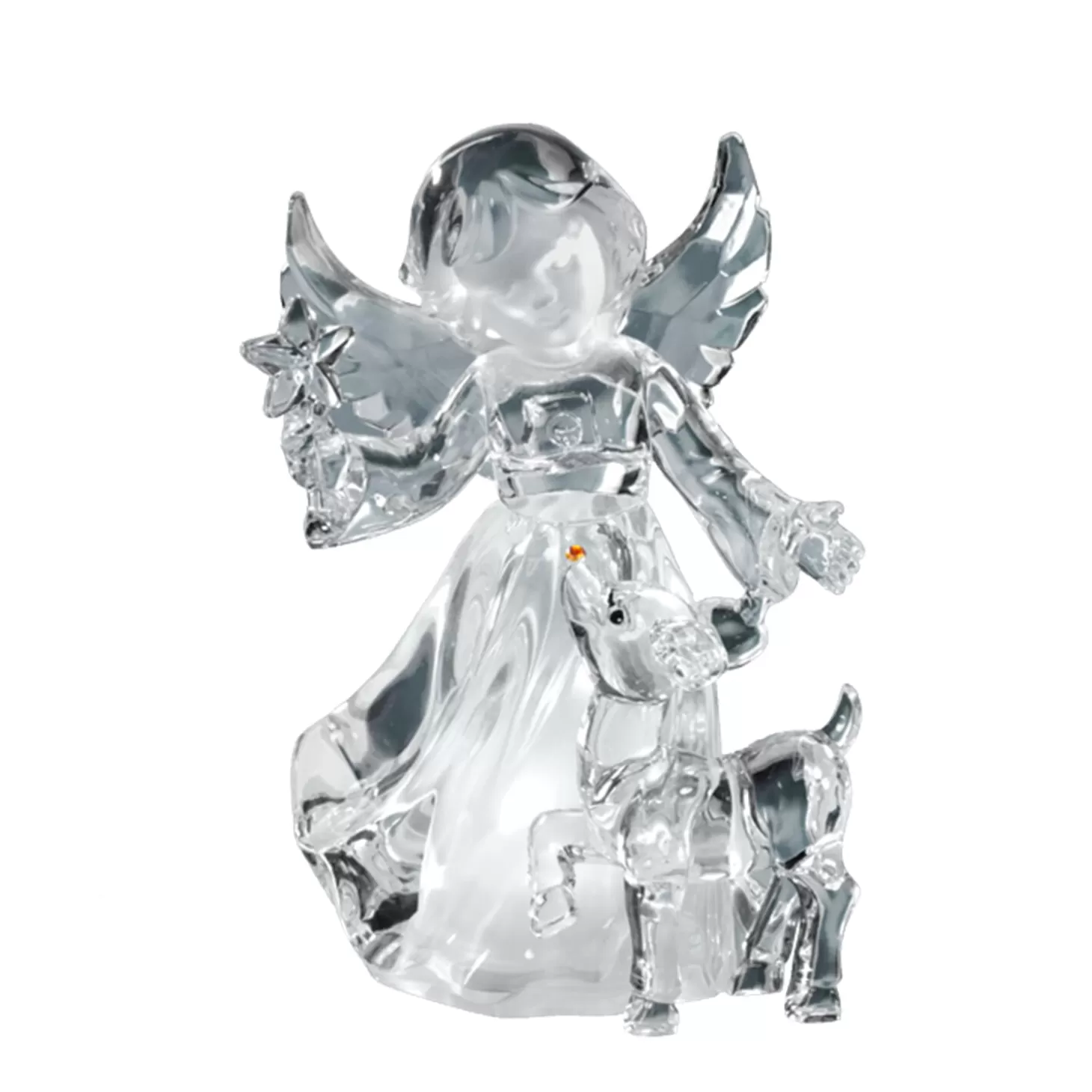 * Decorative Figurines>Angel With Deer (With Lights)