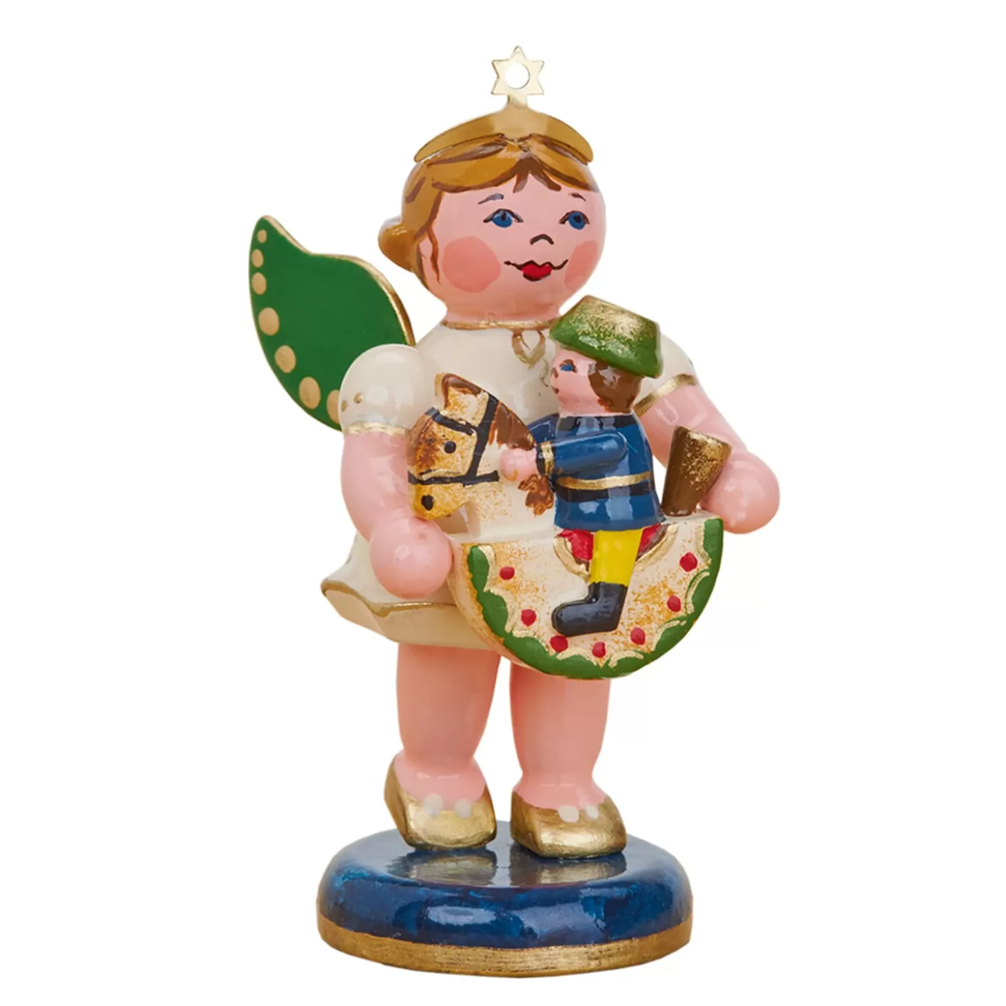 Hubrig Volkskunst Hubrig Miniatures>Angel With Rocking Horse