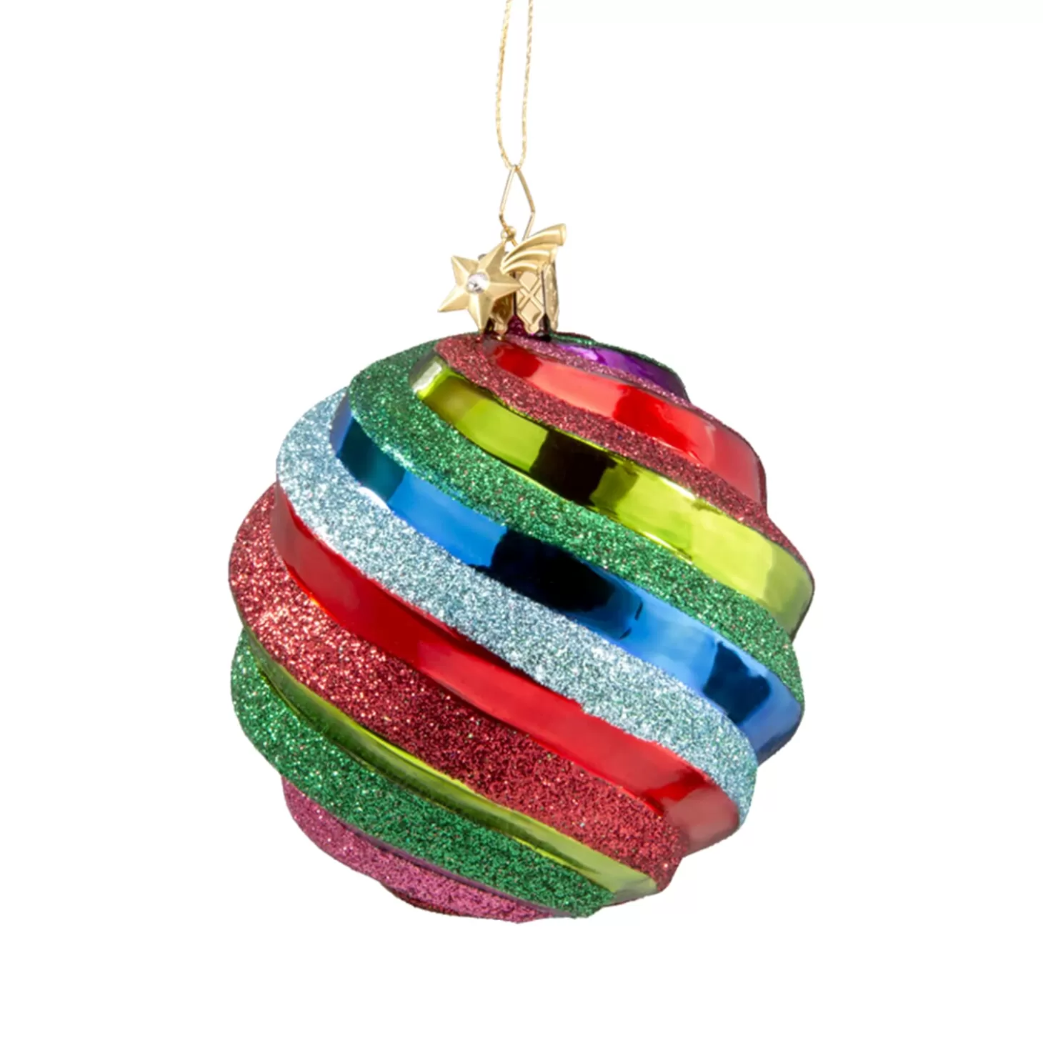 Poesie in Glas Tree Baubles And Set Offers>Ball Twisted Colored