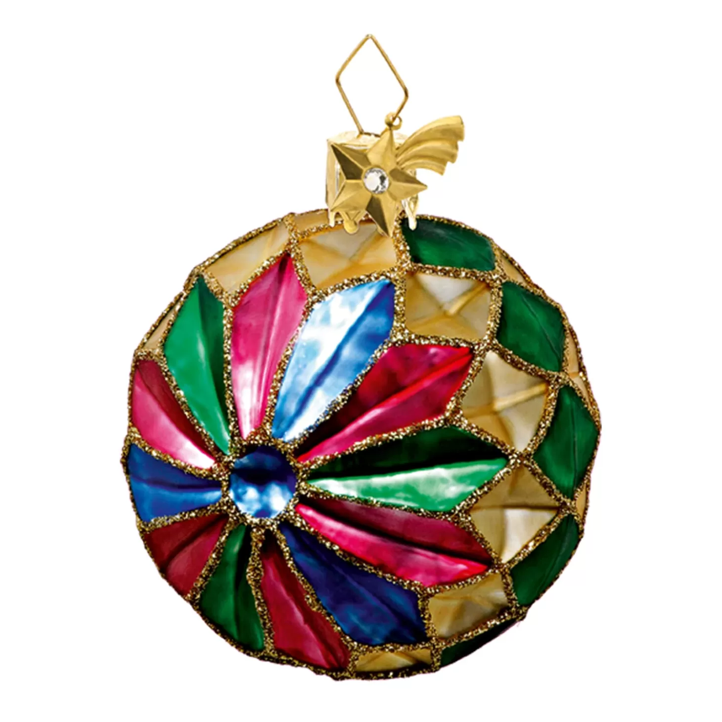 Poesie in Glas Glass Tree Decorations>Ball With Star Design