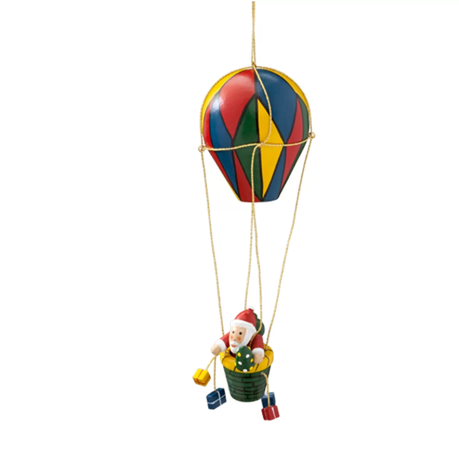 * Wood Tree Decorations>Balloon With Santa