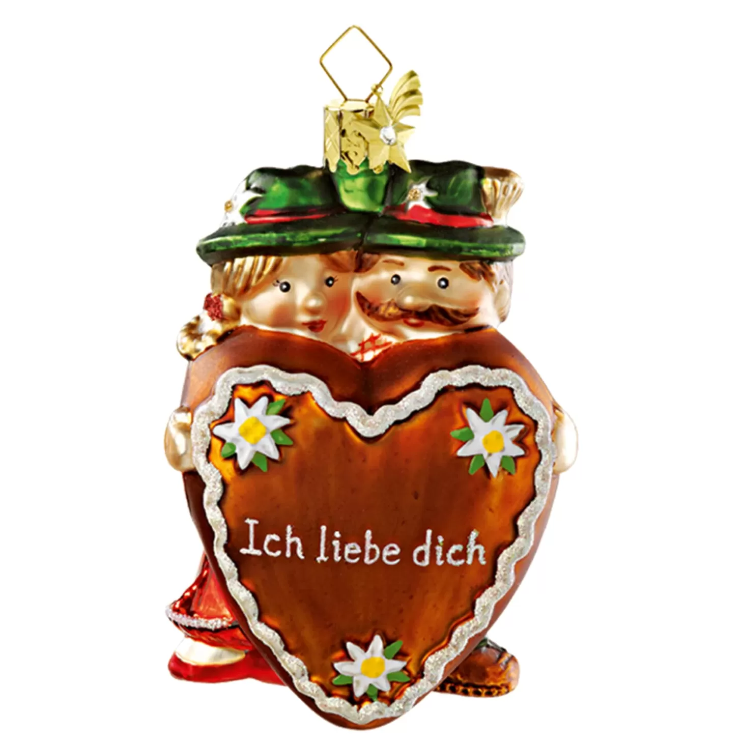 Poesie in Glas Bavaria Souvenirs>Bavarian Couple With Heart