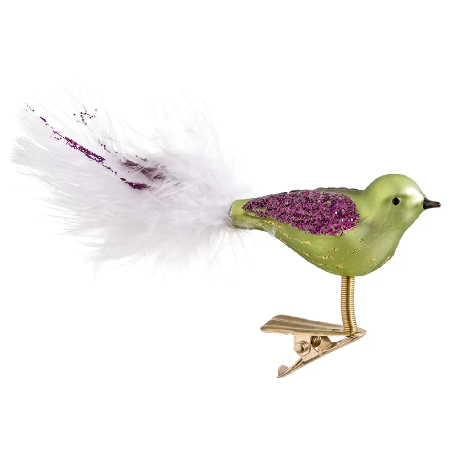 Poesie in Glas Glass Tree Decorations>Bird Green-Purple