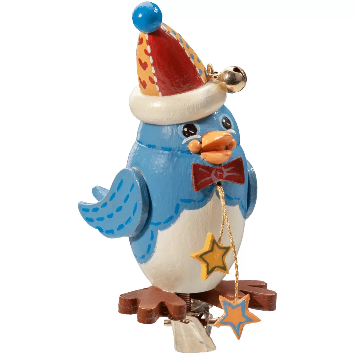 * Wood Tree Decorations>Bird With Clip, Blue