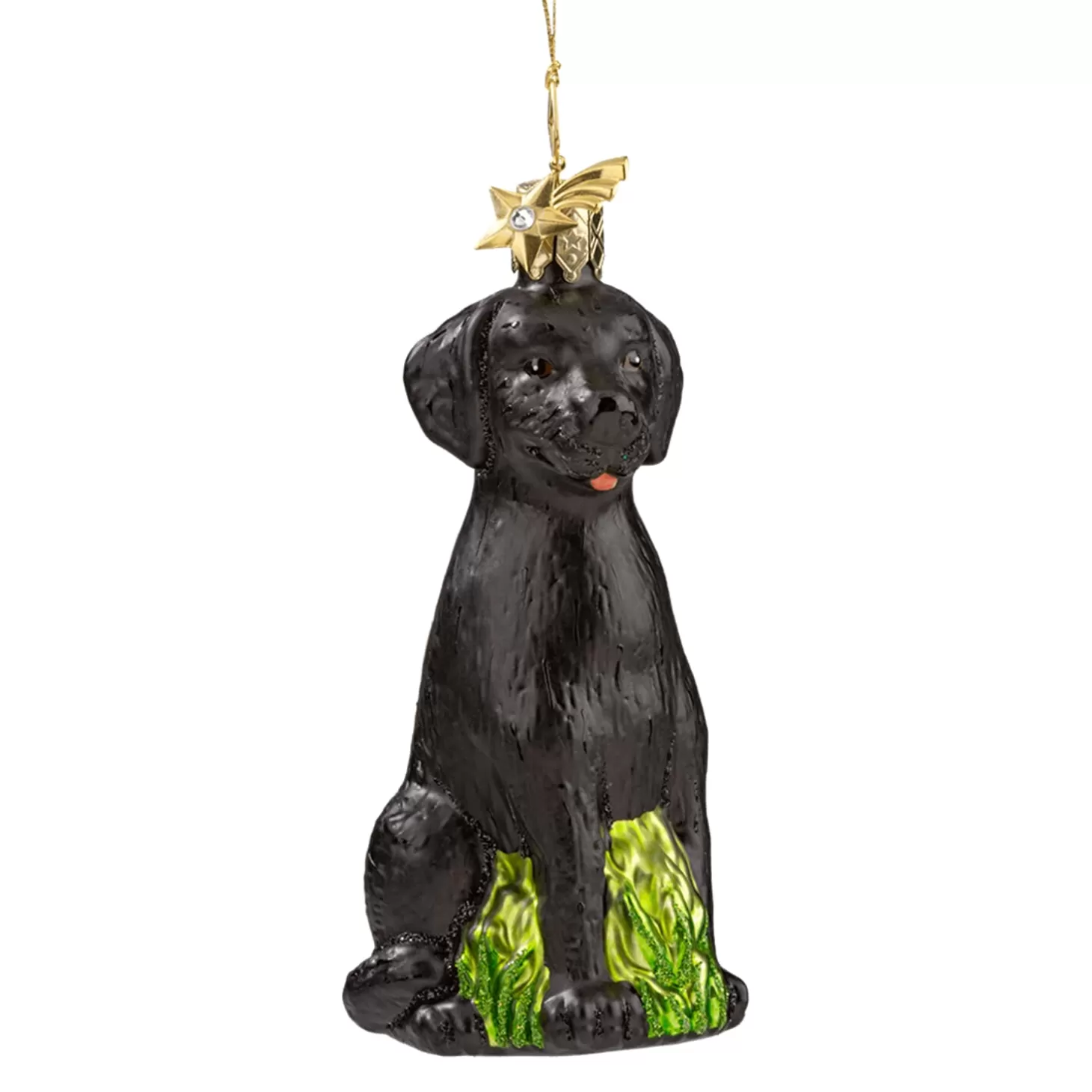 Poesie in Glas Glass Tree Decorations>Black Labrador