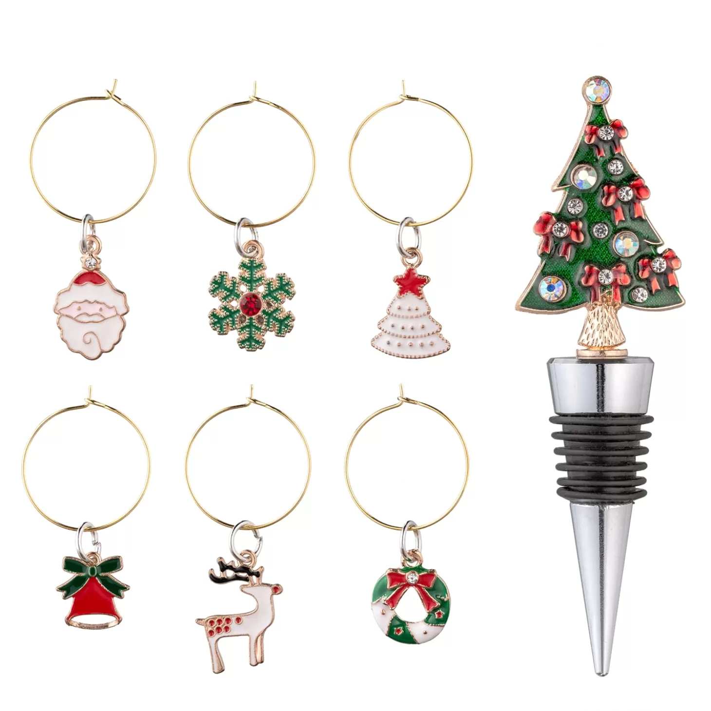 * Table Decorations>Bottle Stopper Set "Christmas Tree"