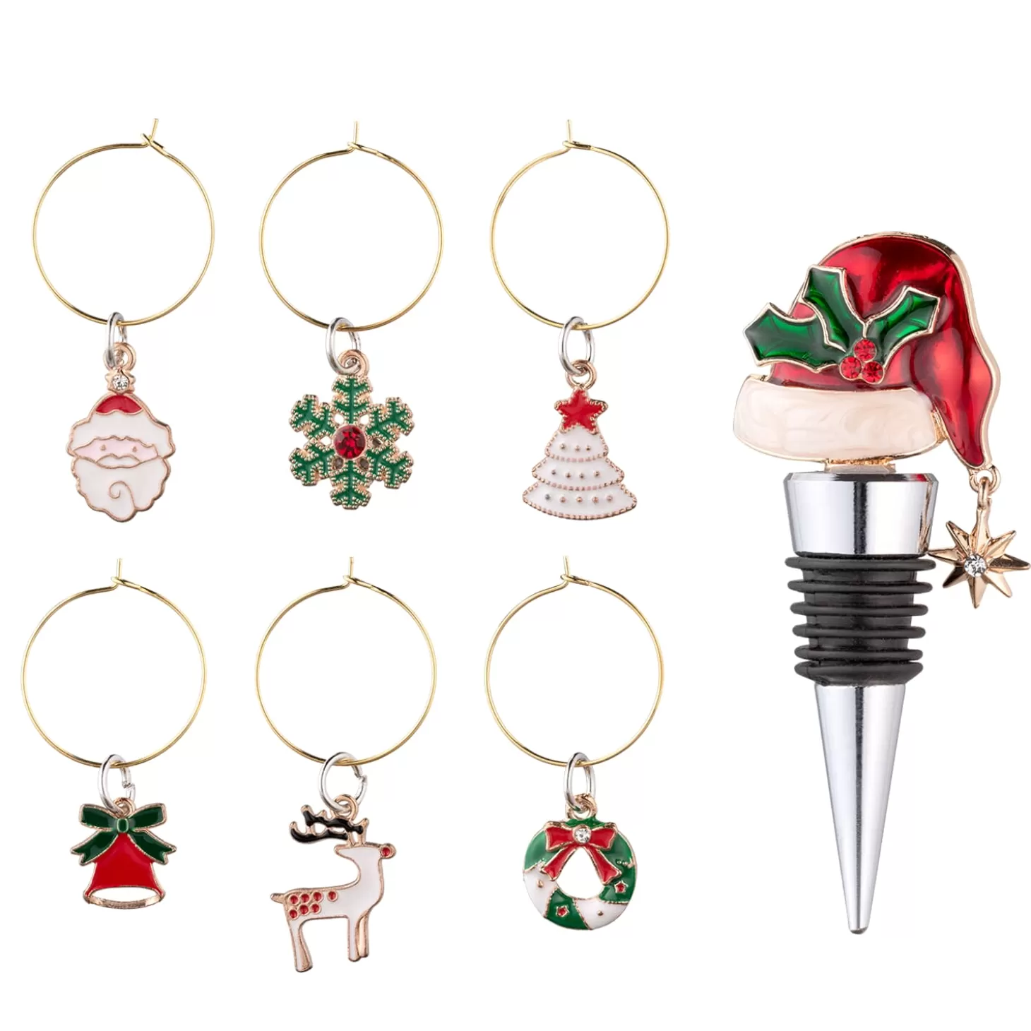 * Table Decorations>Bottle Stopper Set "Santa Hat"