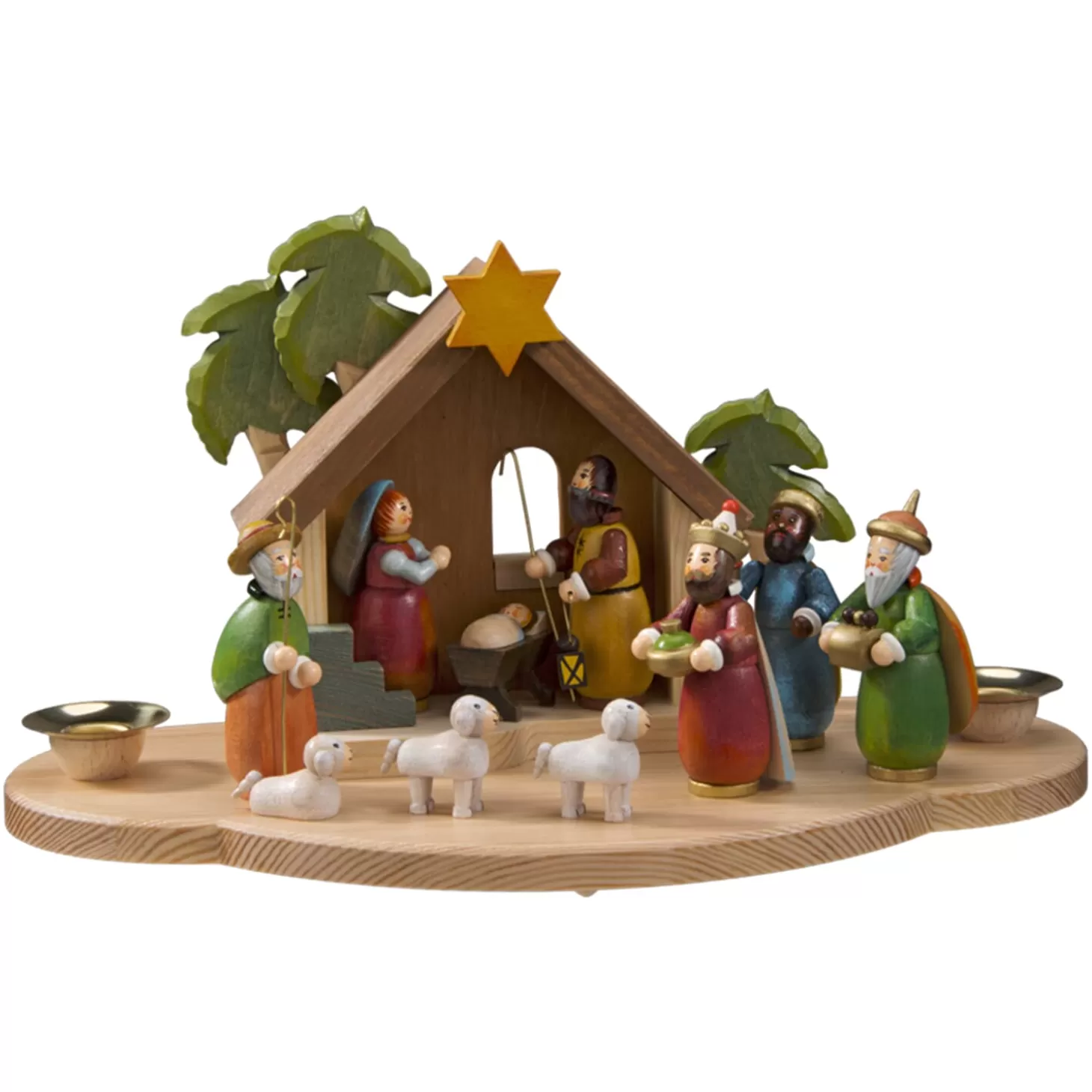 * Nativity Scenes>Candle Holder "Christmas Manger"