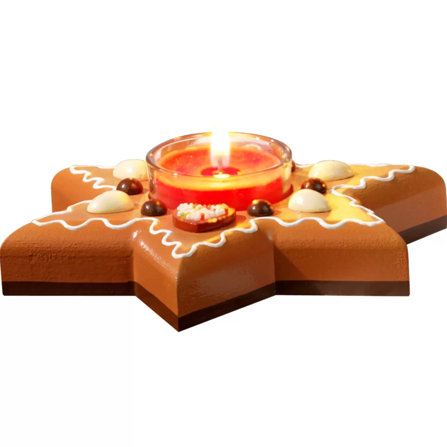 * Candle- & Tealight Holders>Candle Holder "Gingerbread Star"