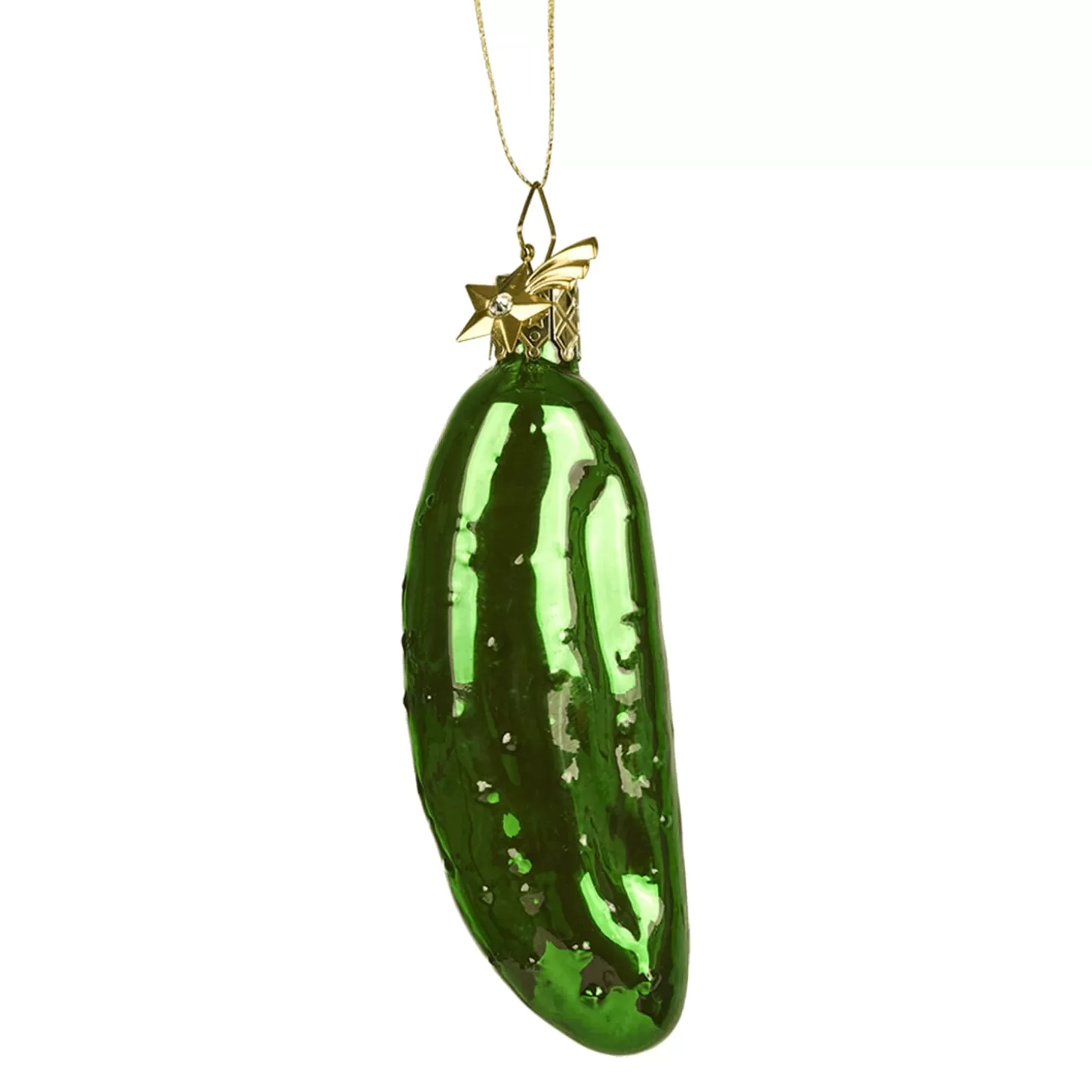 Poesie in Glas Glass Tree Decorations>Christmas Pickle Glossy, 9Cm