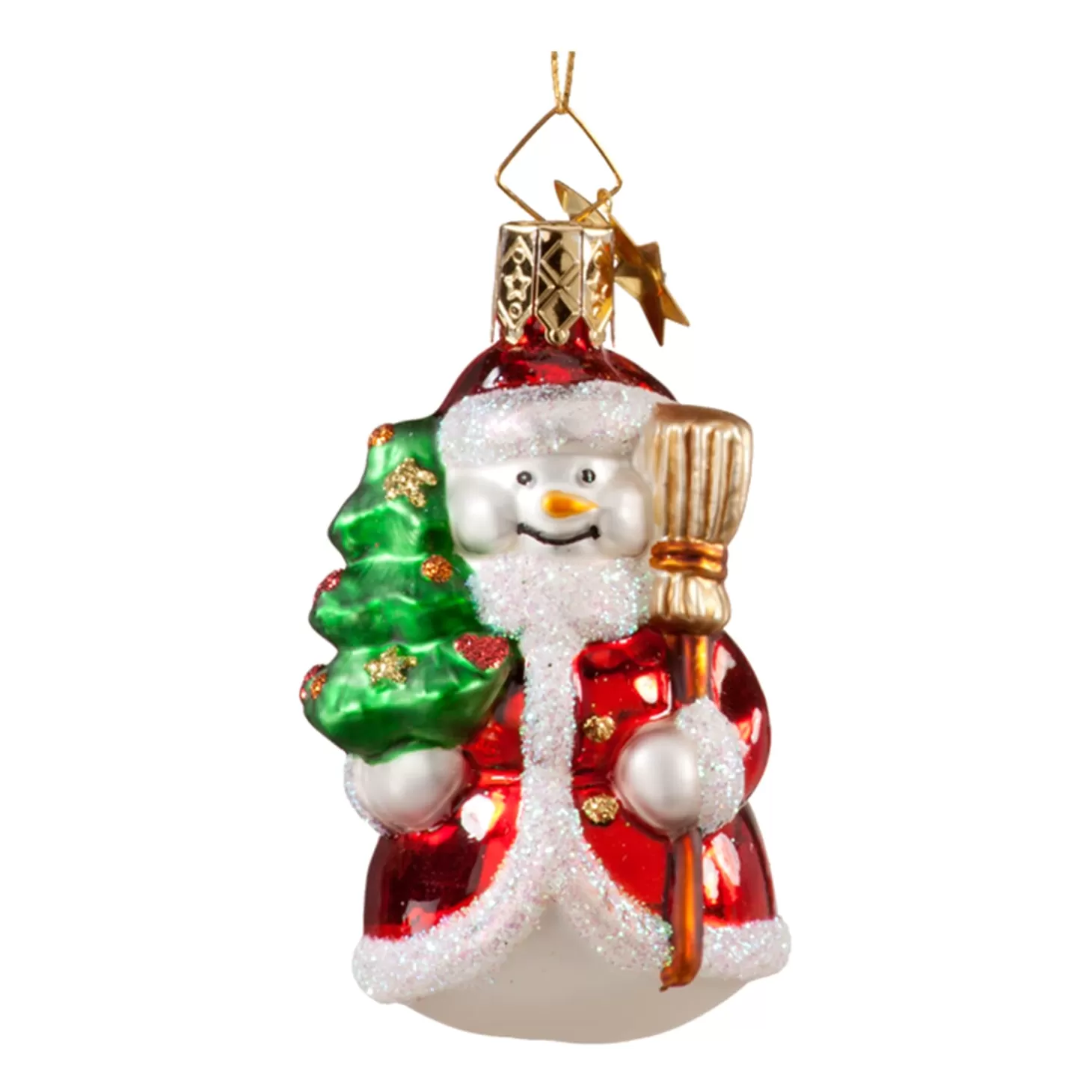 Poesie in Glas Glass Tree Decorations>Christmas Snowman