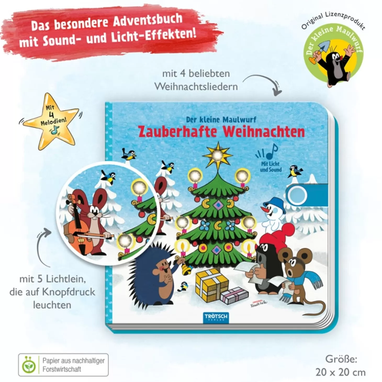 Trötsch Verlag Toys>Christmas Sound Book "The Little Mole"