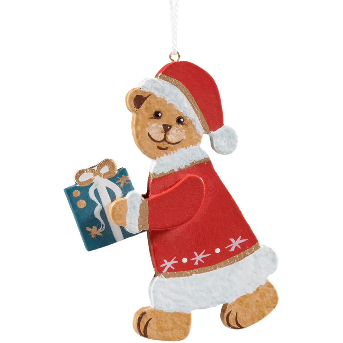 * Pewter Tree Decorations>Christmas Teddy With Present