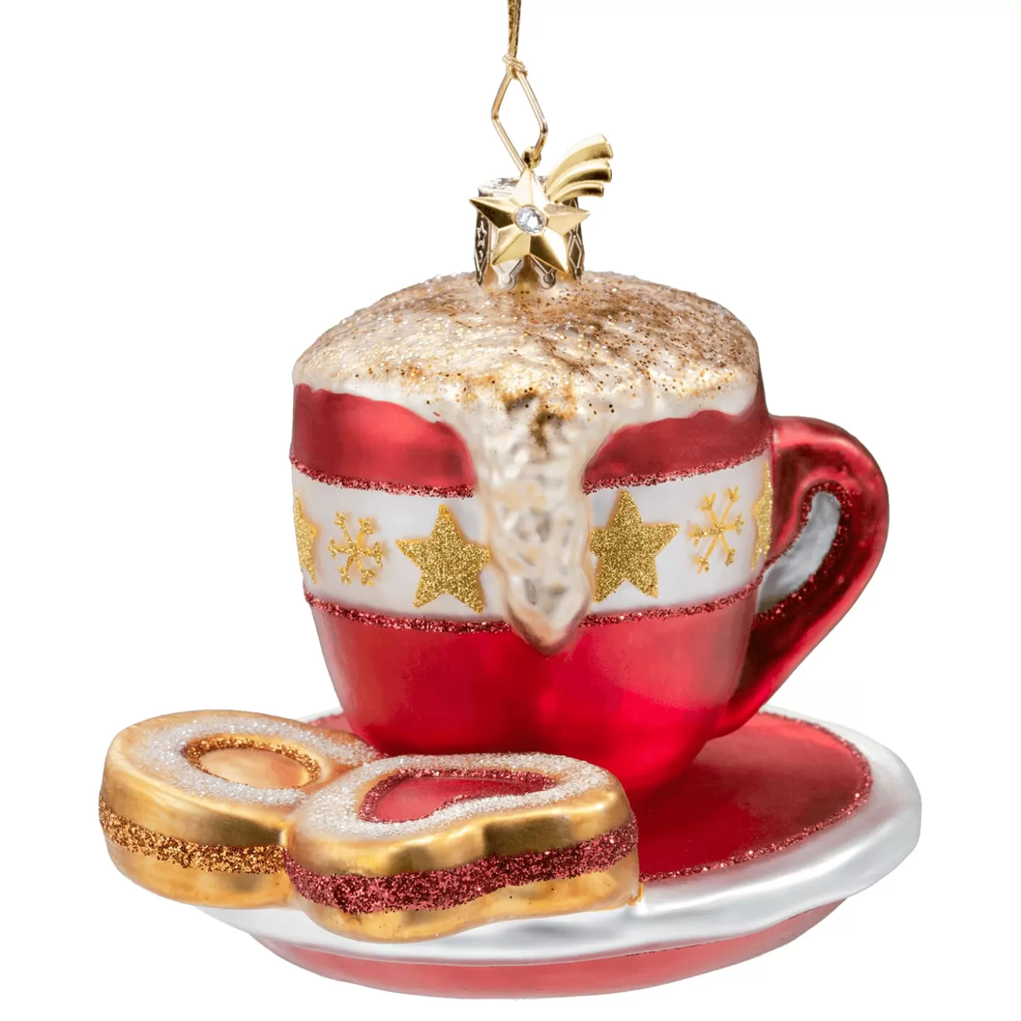 Poesie in Glas Glass Tree Decorations>Coffee-Set With Cookies