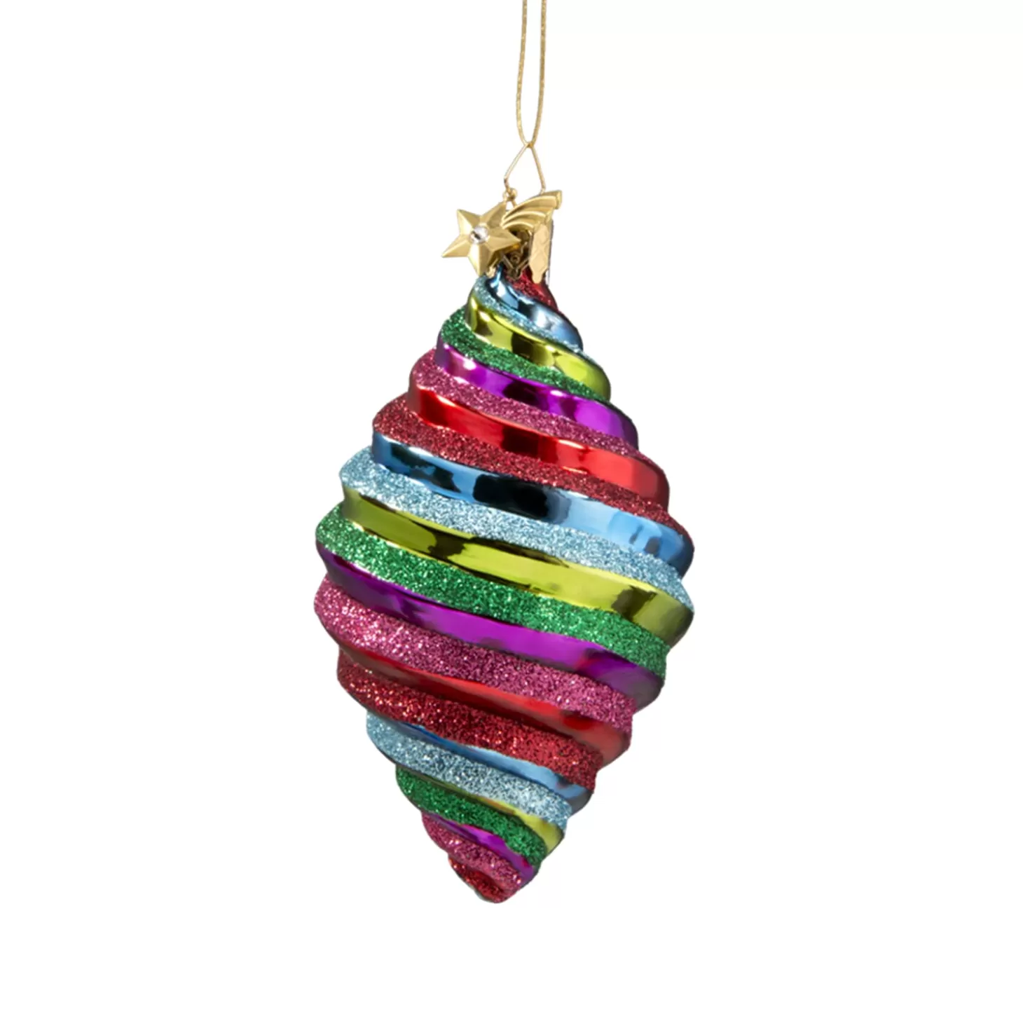 Poesie in Glas Tree Baubles And Set Offers>Cone Colorful