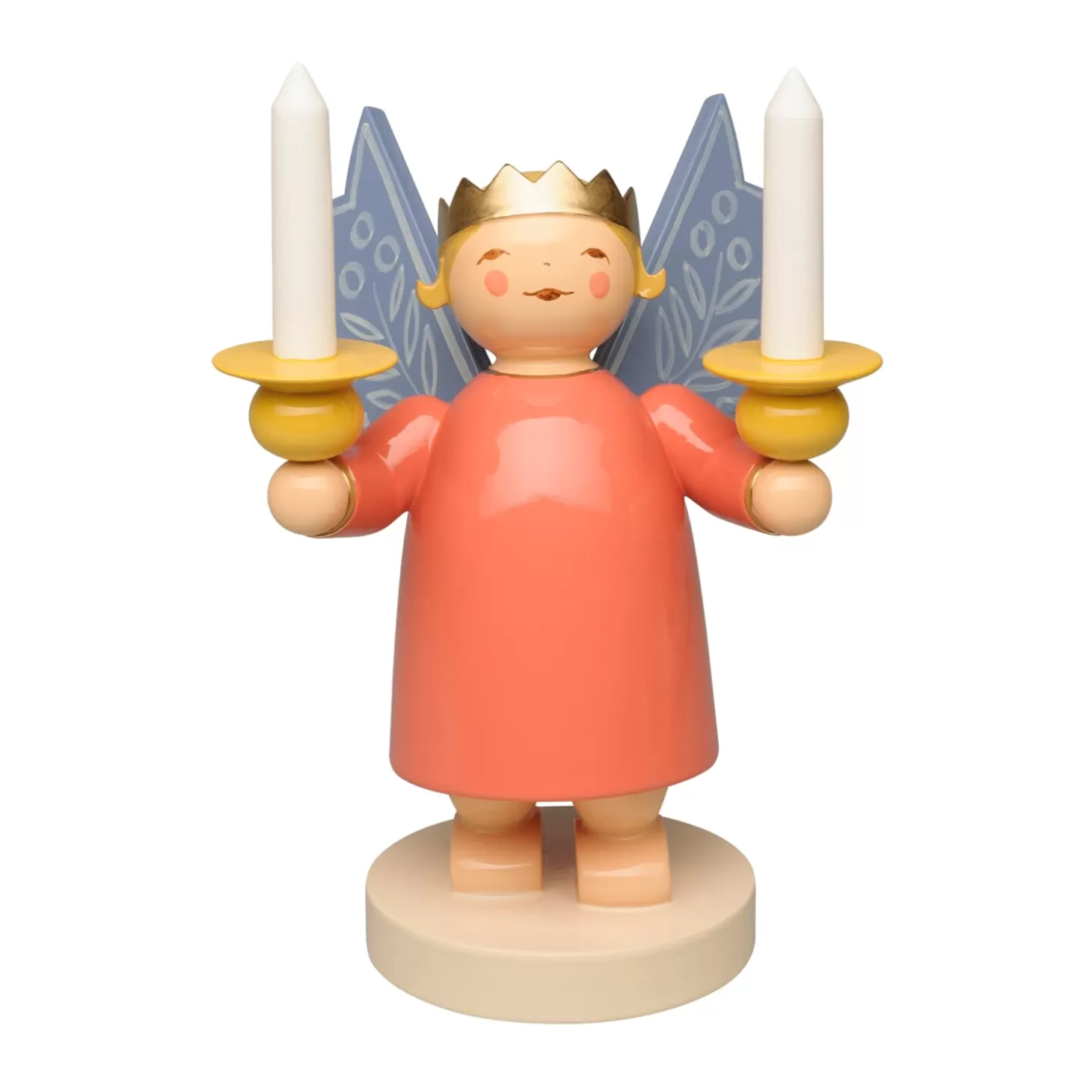 WENDT & KÜHN Wendt & Kuhn Collection>Crown Angel With Two Light Cups And Wooden Angel