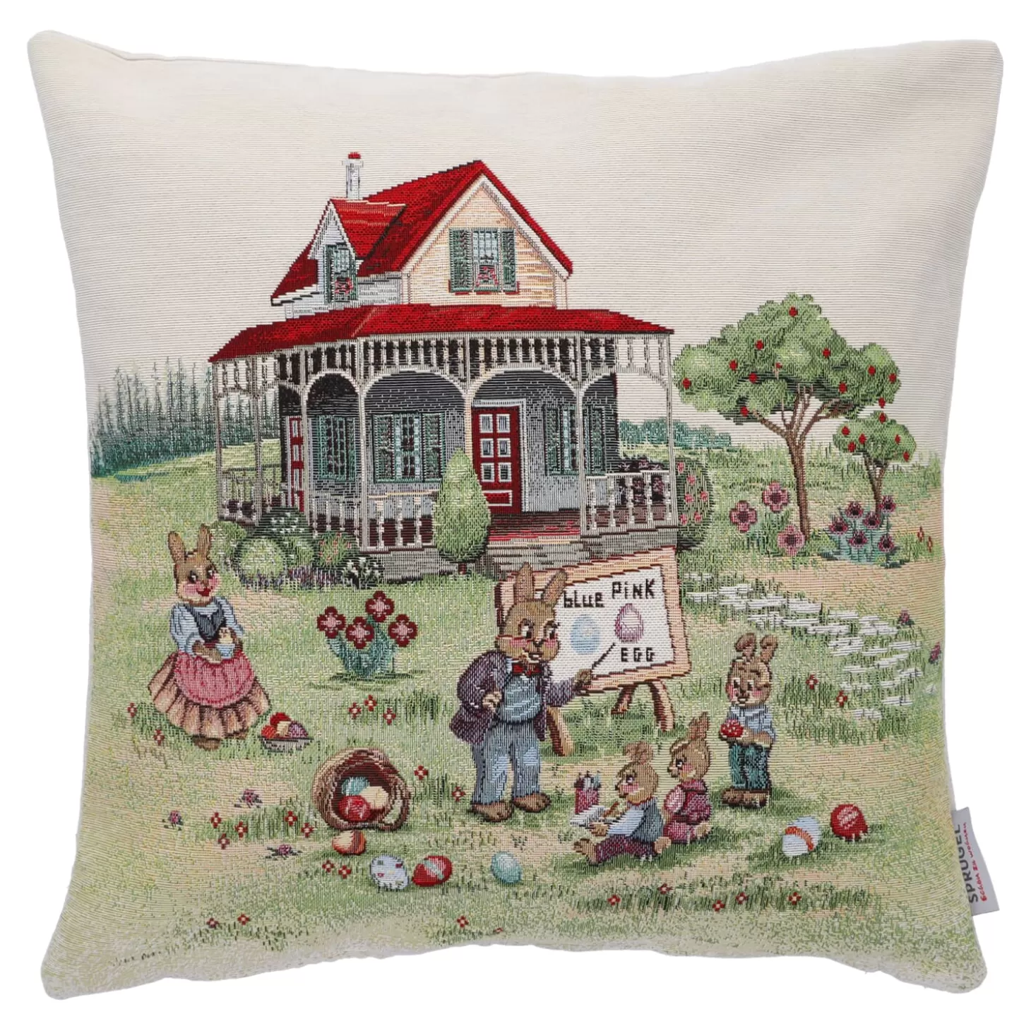 * Home Decorations>Cushion Cover "Rabbit School"