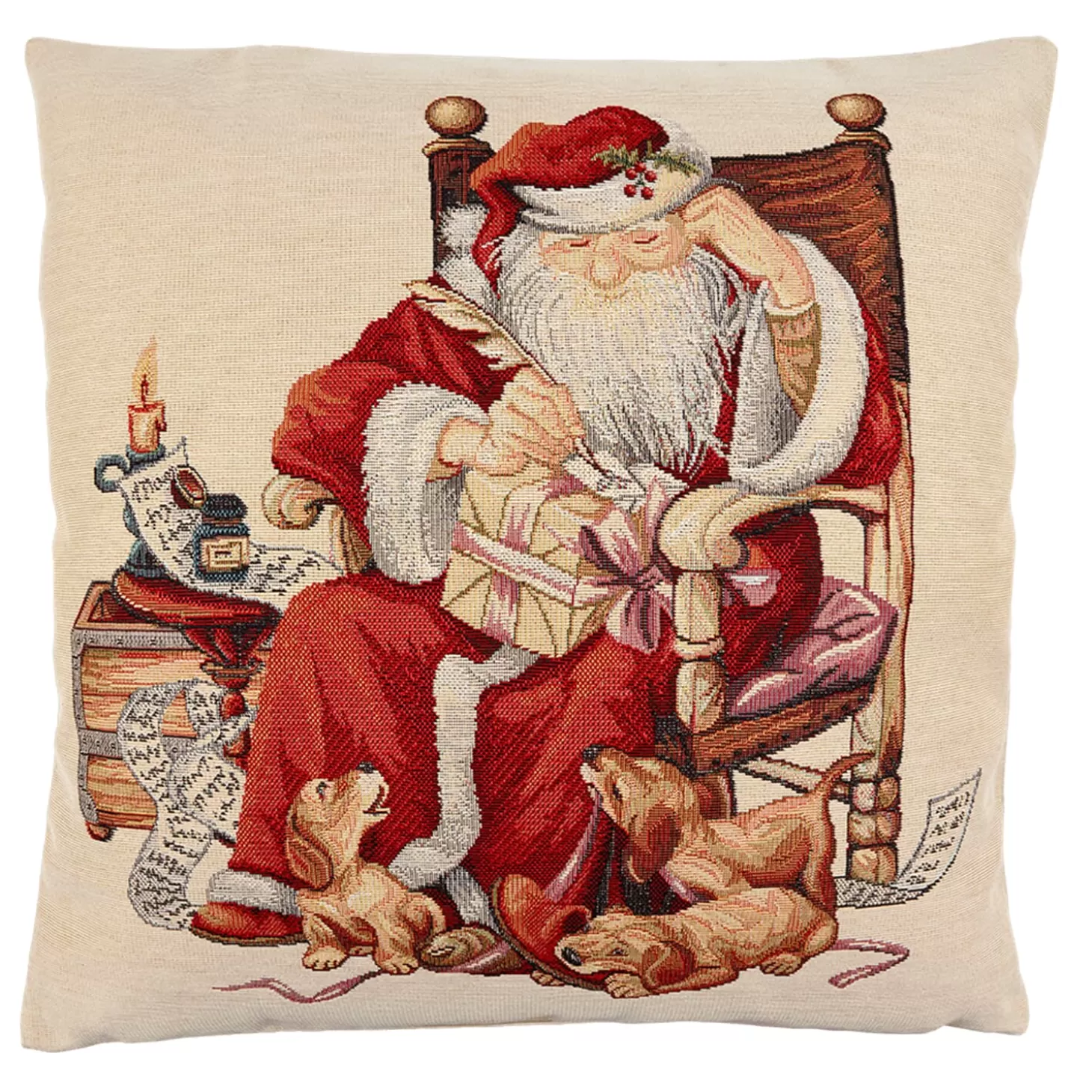 * Home Decorations>Cushion Cover "Santa Claus With Wish List"