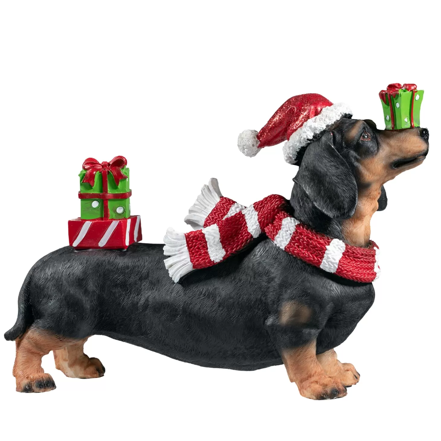 * Decorative Figurines>Dachshund With Gifts