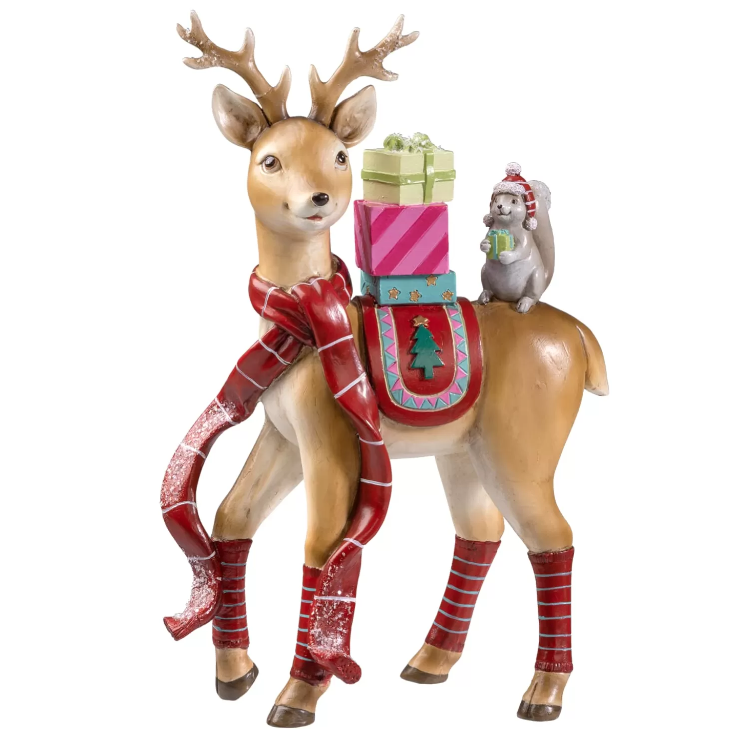 * Decorative Figurines>Deer With Gifts