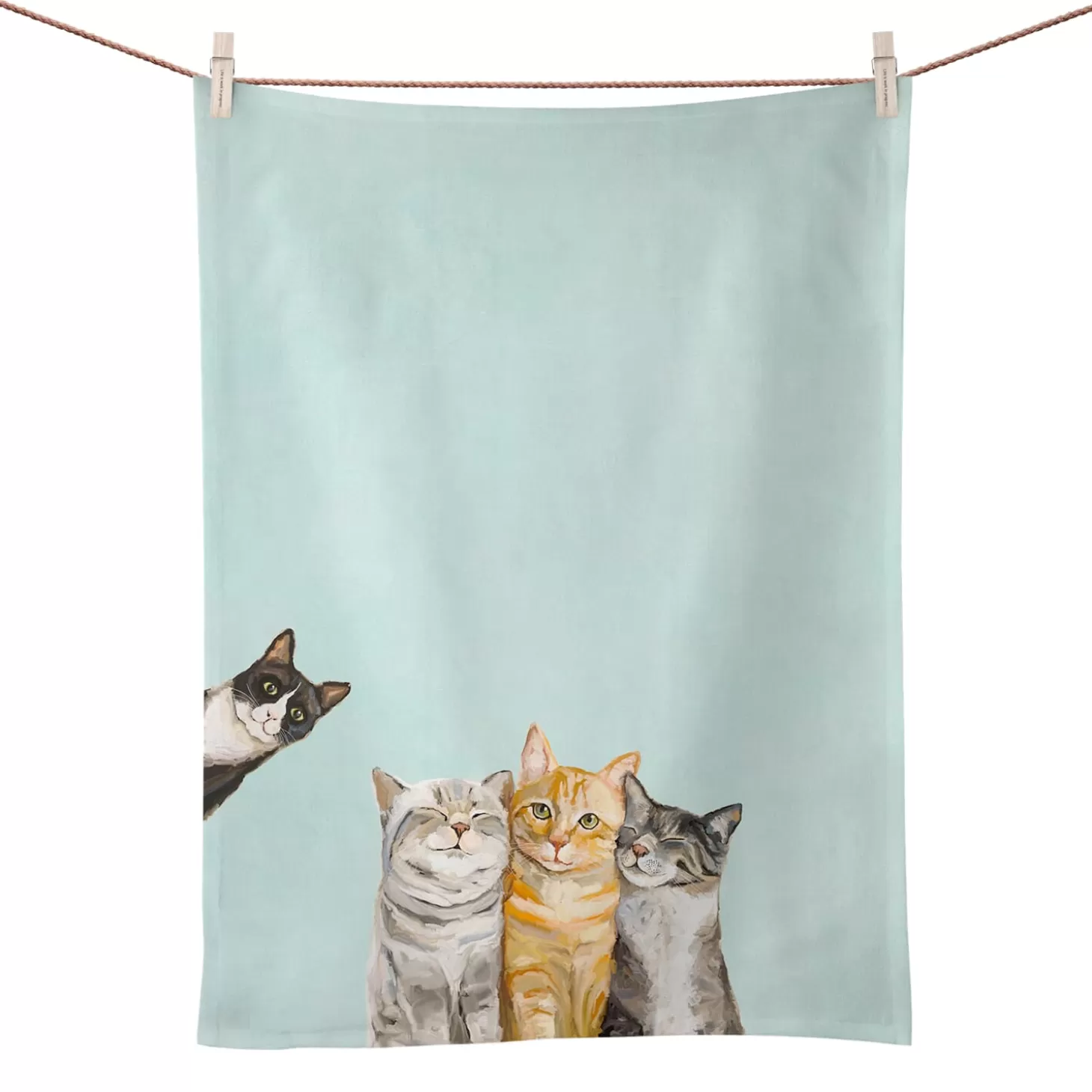 * Table Decorations>Dishtowel "Cat Friends"