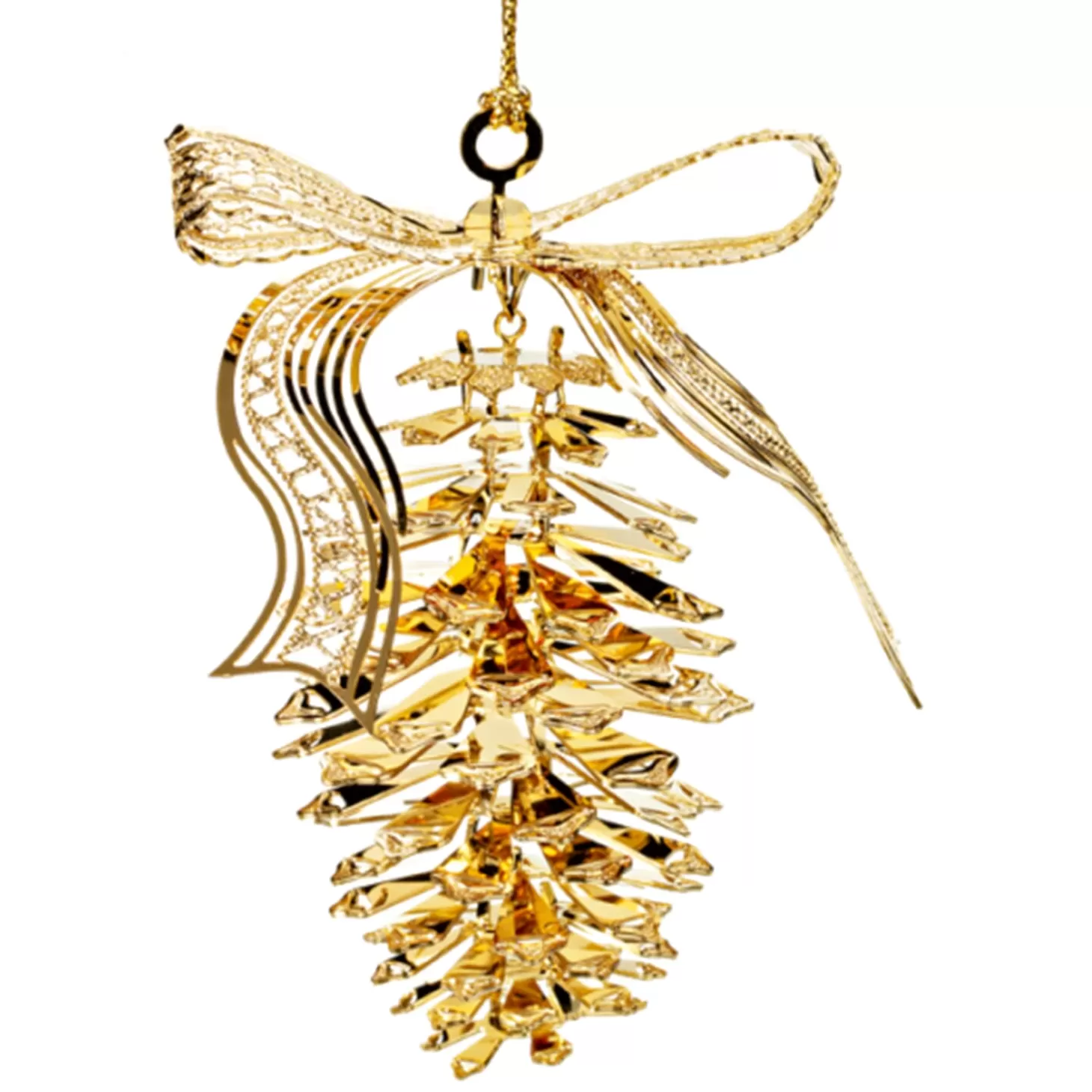 * Brass Tree Decorations>Fir Cone, Gold-Plated