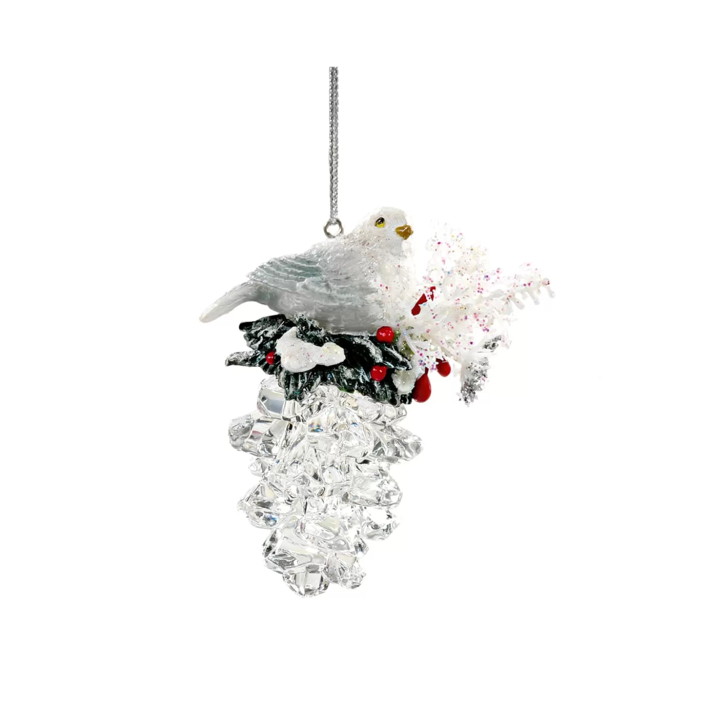 * Acrylic Tree Decorations>Fir Cone With Bird's Nest