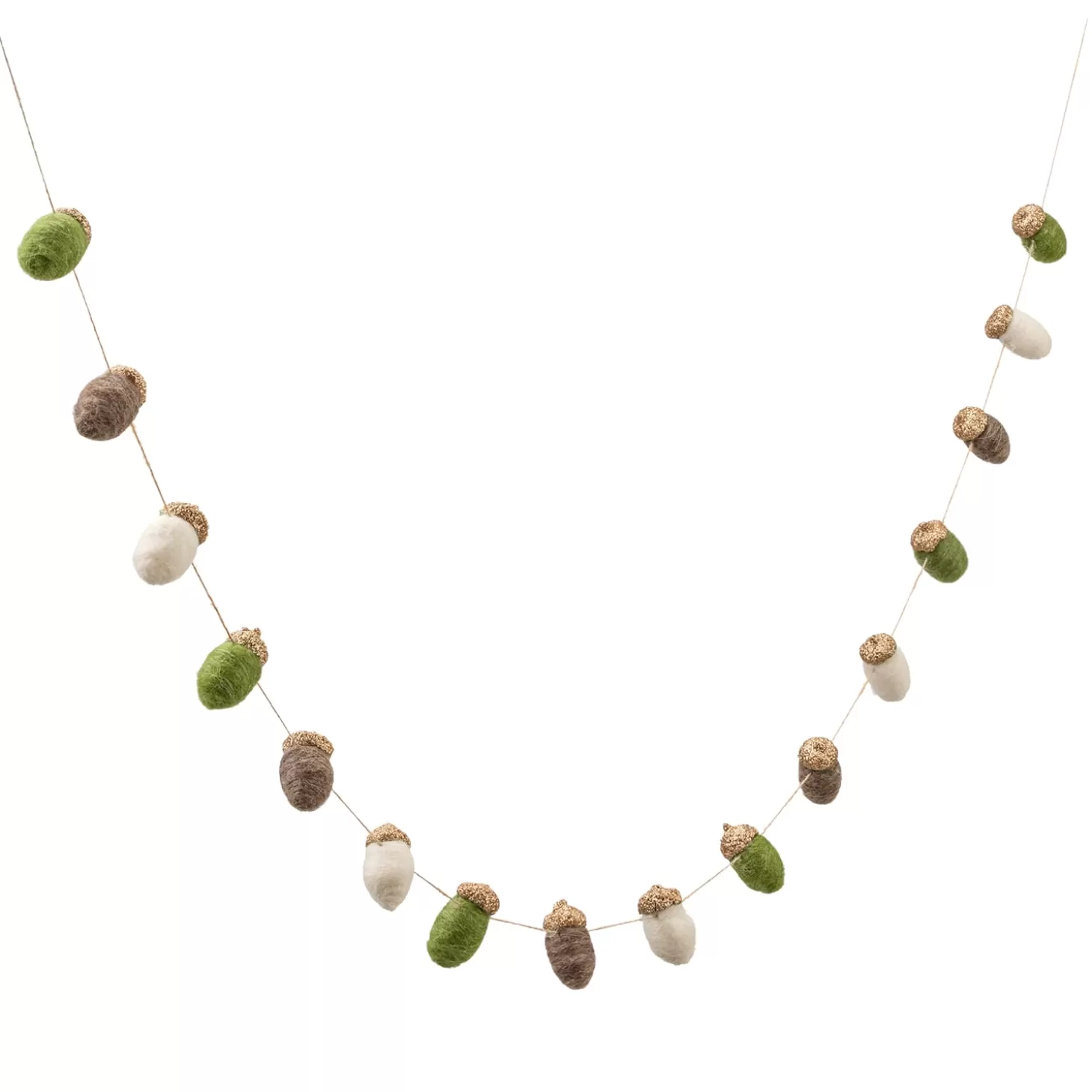 * Felt Tree Decorations>Garland With Acorns Made Of Felt