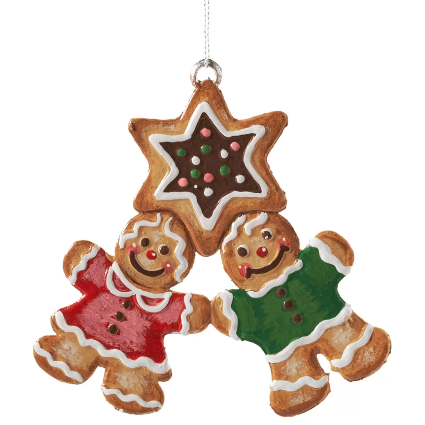 * Pewter Tree Decorations>Gingerbread Men With Star