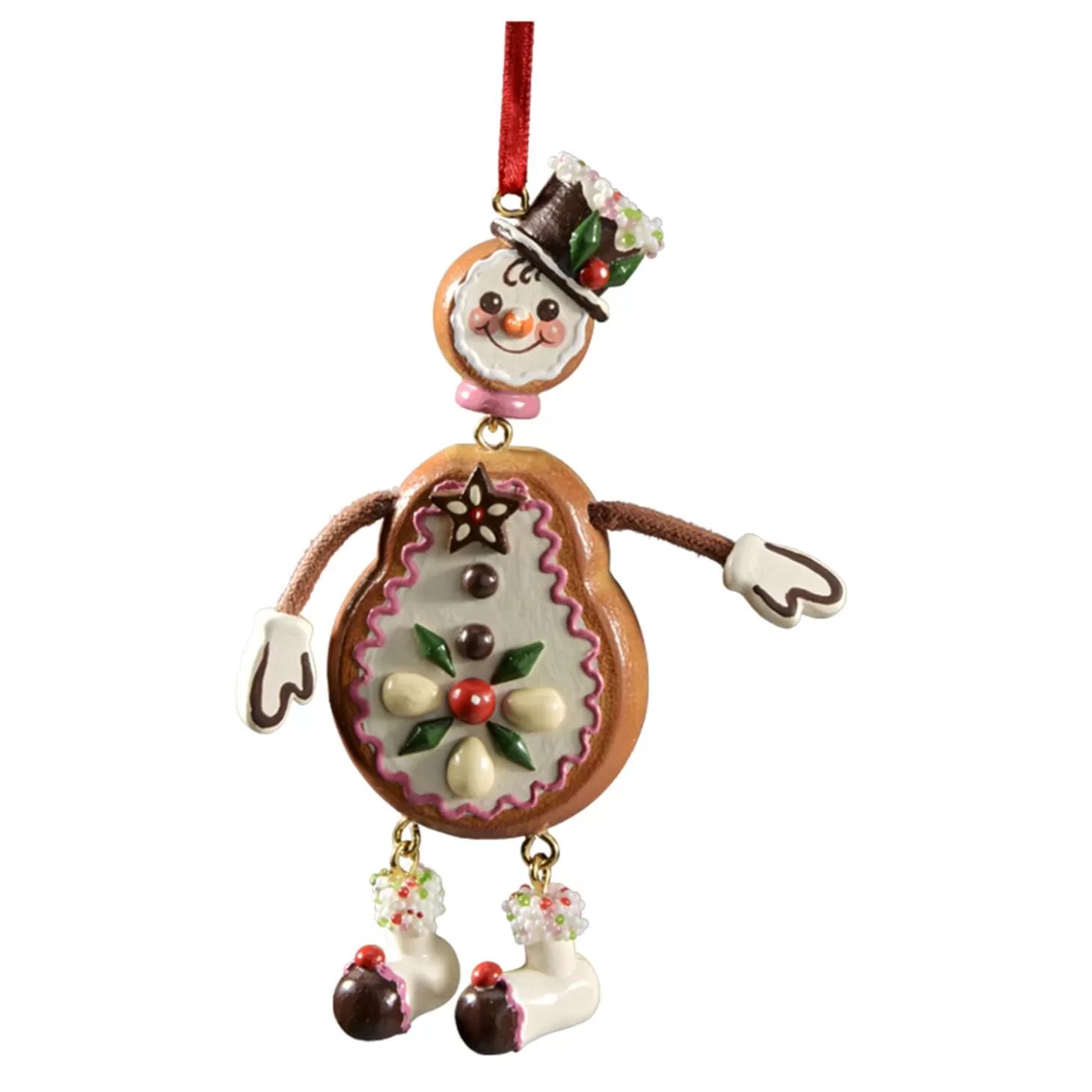 * Wood Tree Decorations>Gingerbread Snowman