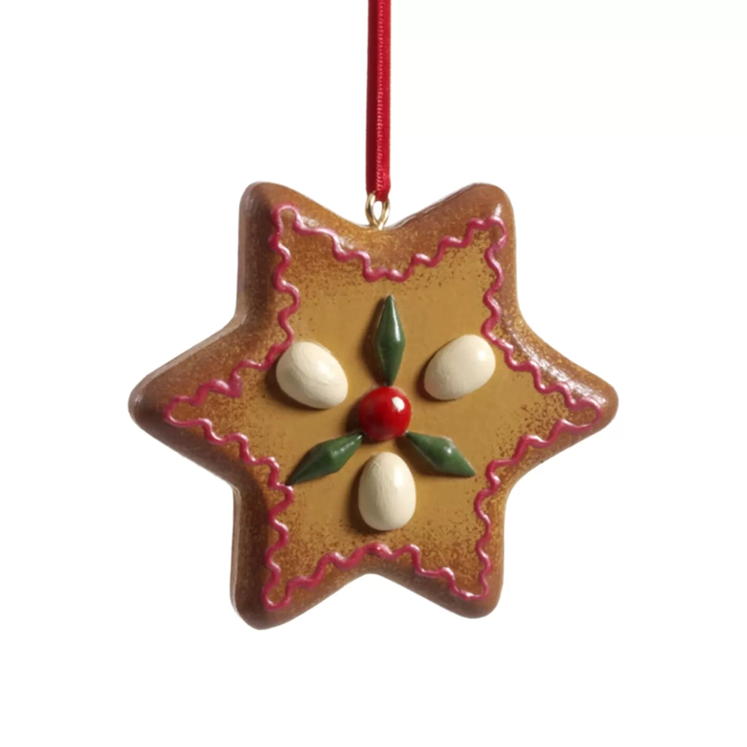 * Wood Tree Decorations>Gingerbread Star