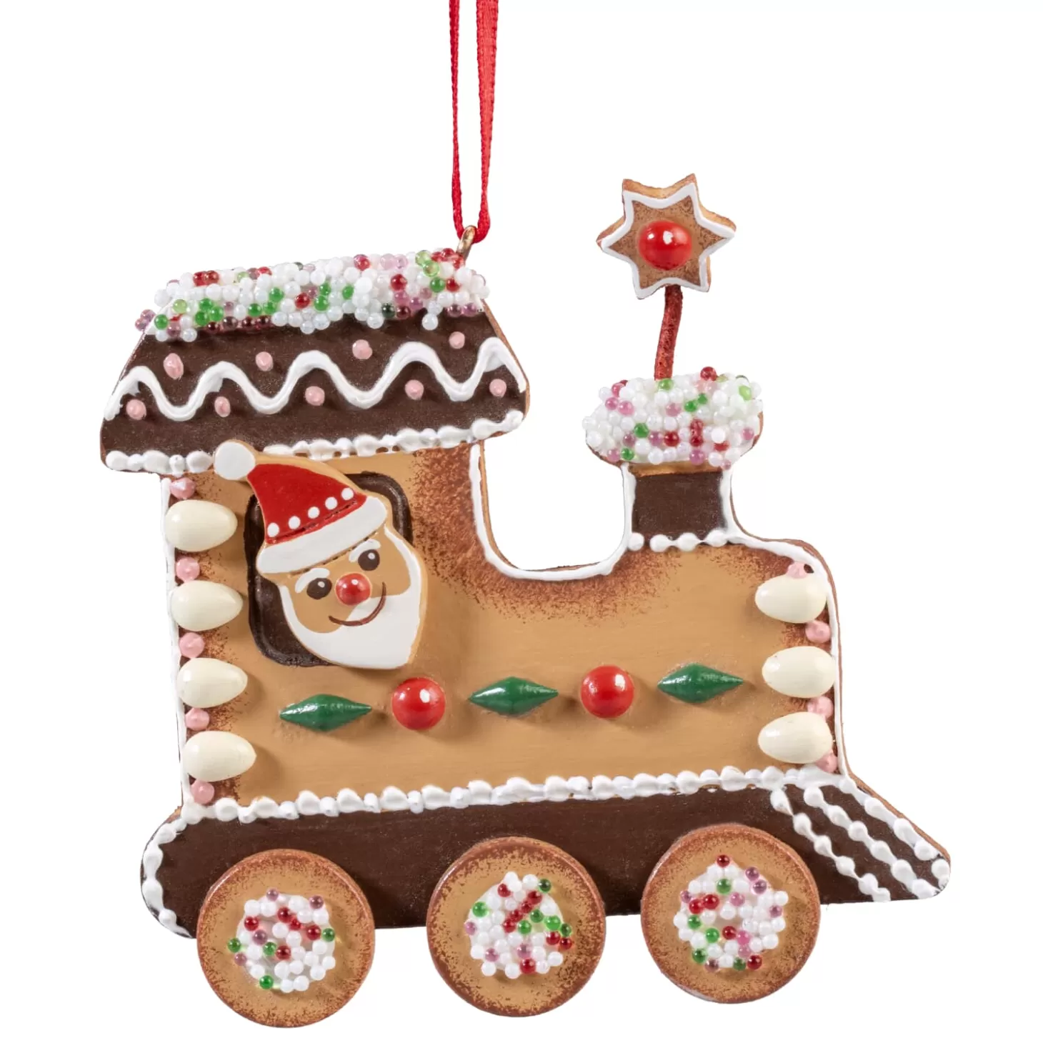 * Wood Tree Decorations>Gingerbread Train