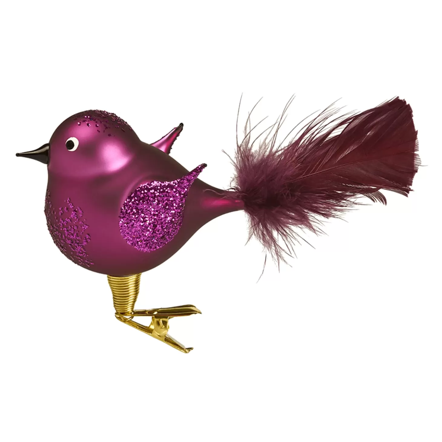 * Tree Baubles And Set Offers>Glass Bird Round, Purple