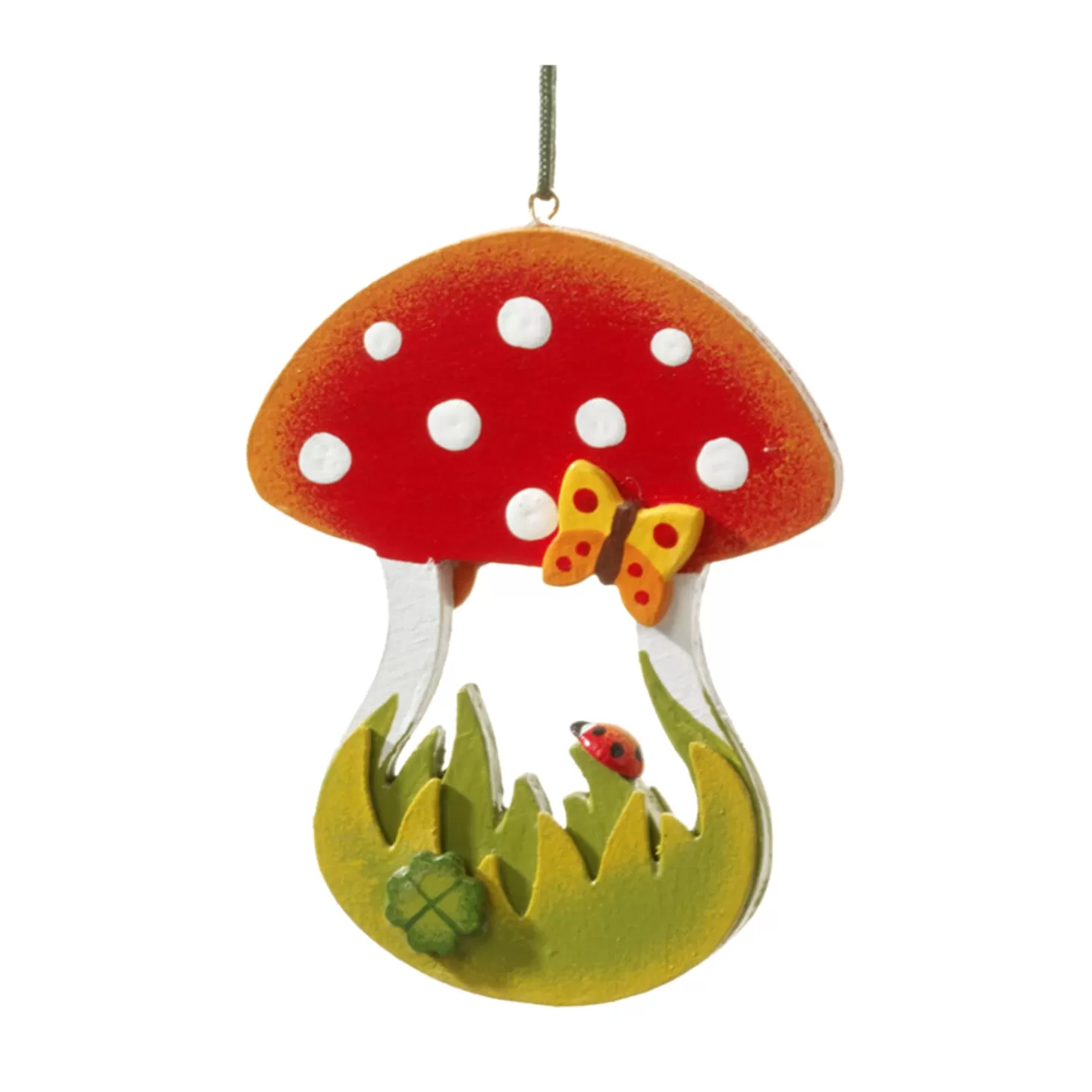 * Wood Tree Decorations>Good Luck Mushroom