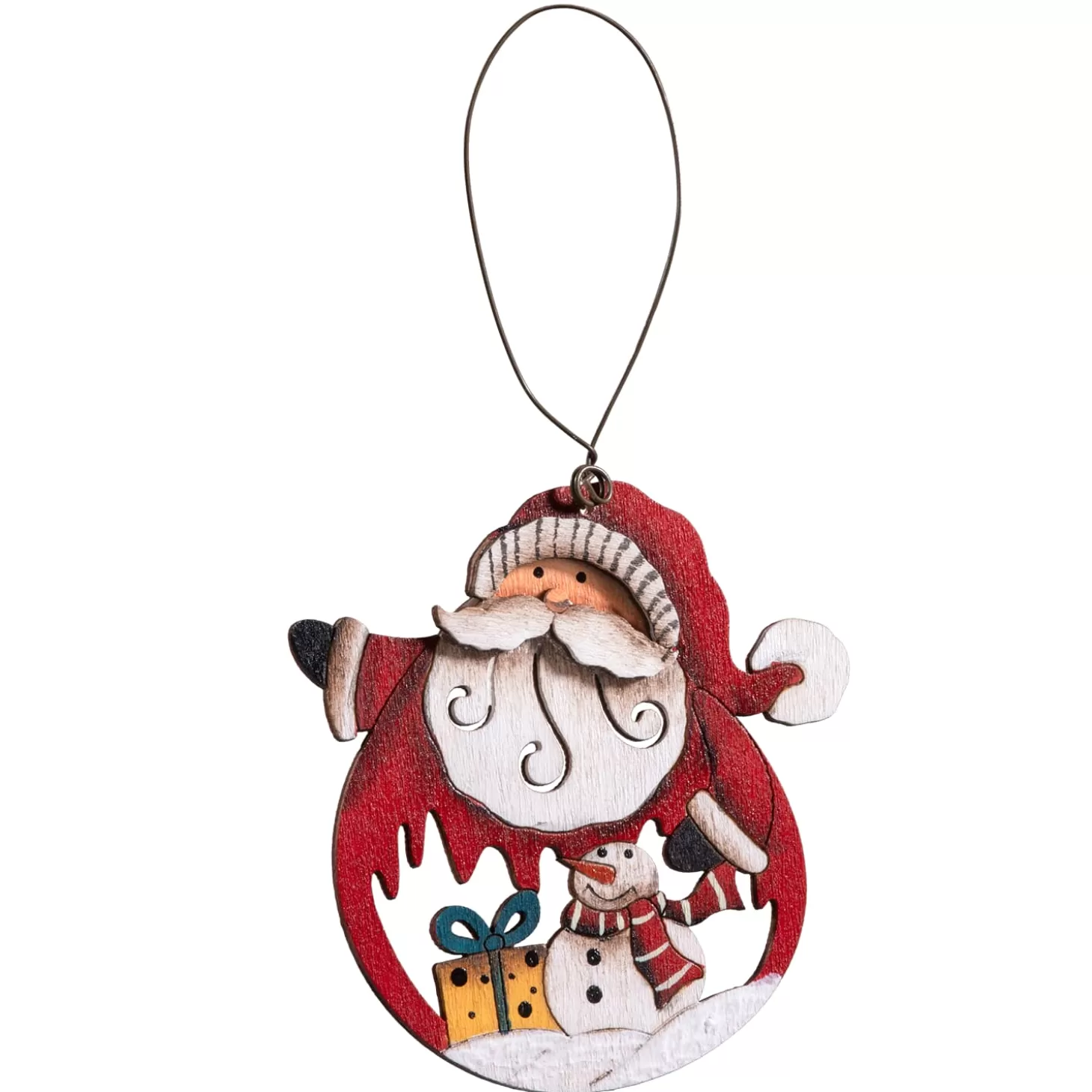 * Wood Tree Decorations>Hanging Ornament Santa Claus