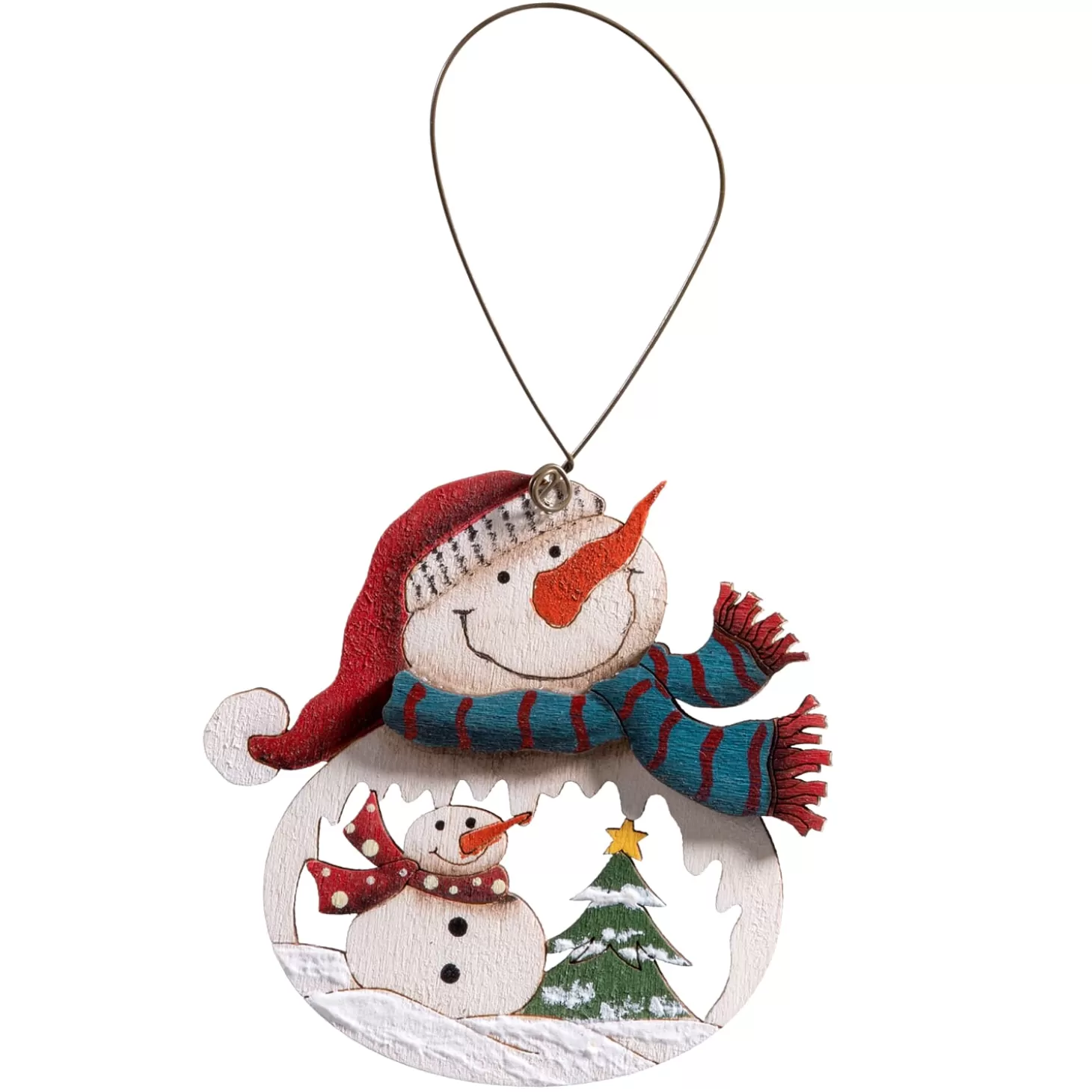 * Wood Tree Decorations>Hanging Ornament Snowman