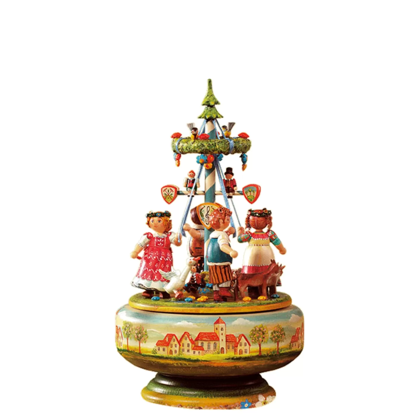 Kindertraum Children's Dreams Collection>Happy Maypole Dance Music Box 2Nd Edition