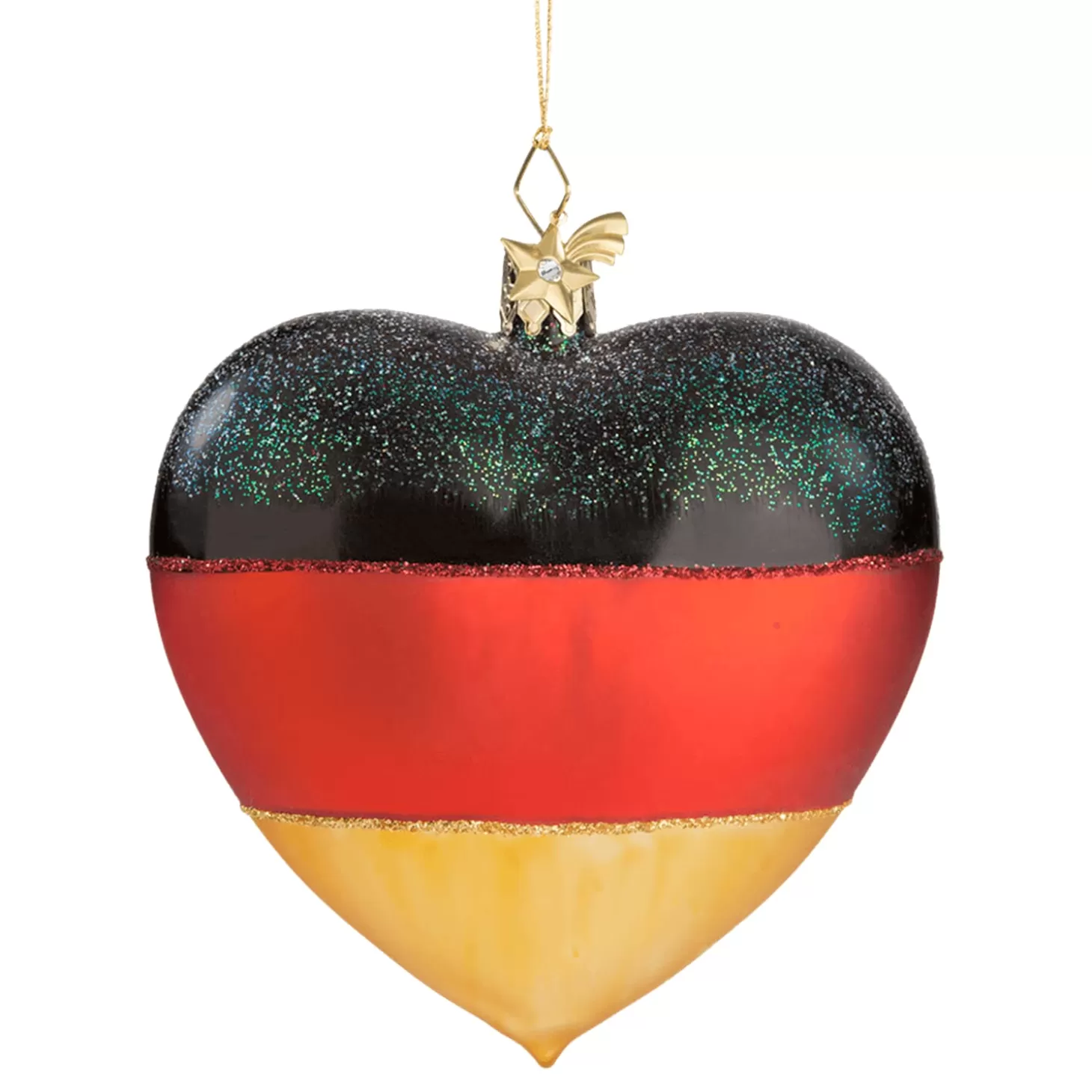 Poesie in Glas Germany Souvenirs>Heart Flag Germany