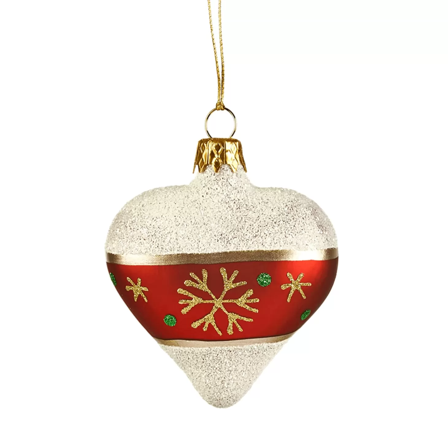 * Tree Baubles And Set Offers>Heart Frosty With Snowflakes