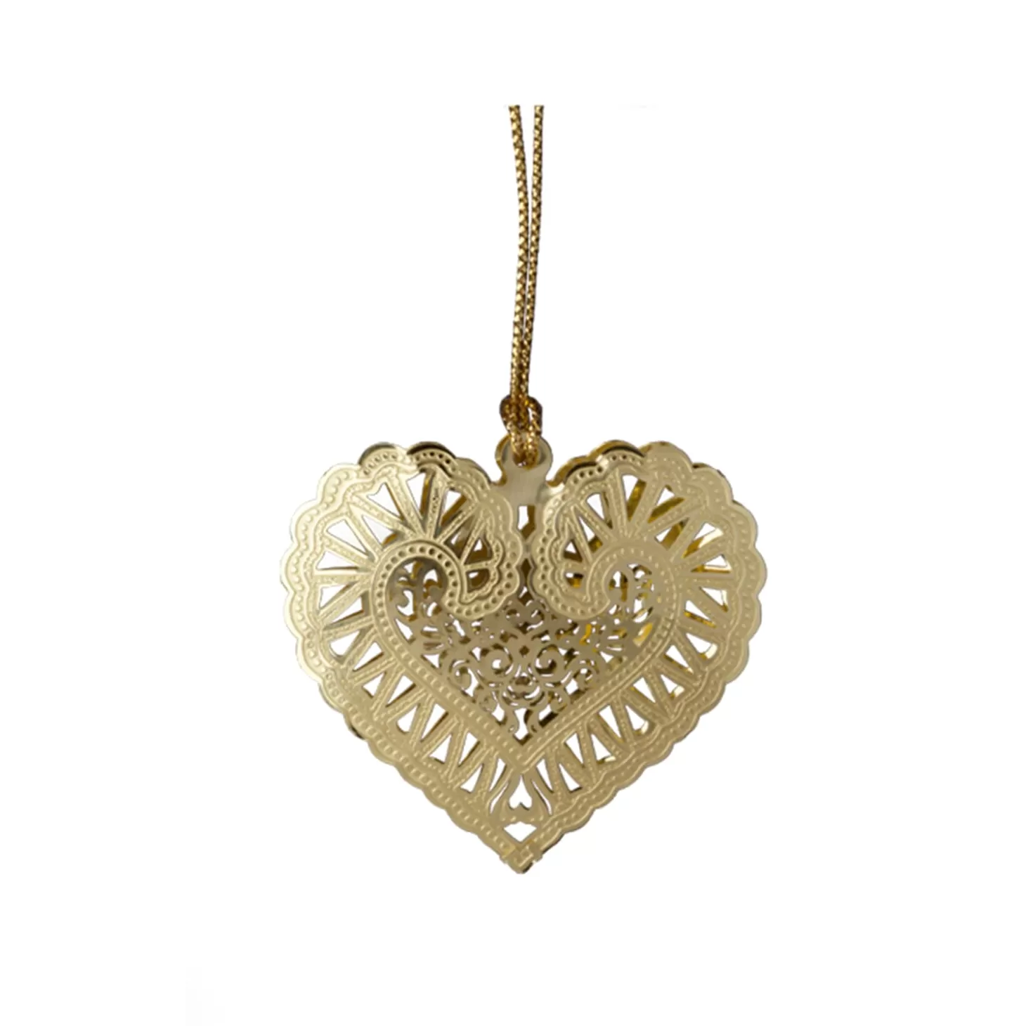 * Brass Tree Decorations>Heart, Gold (Small)