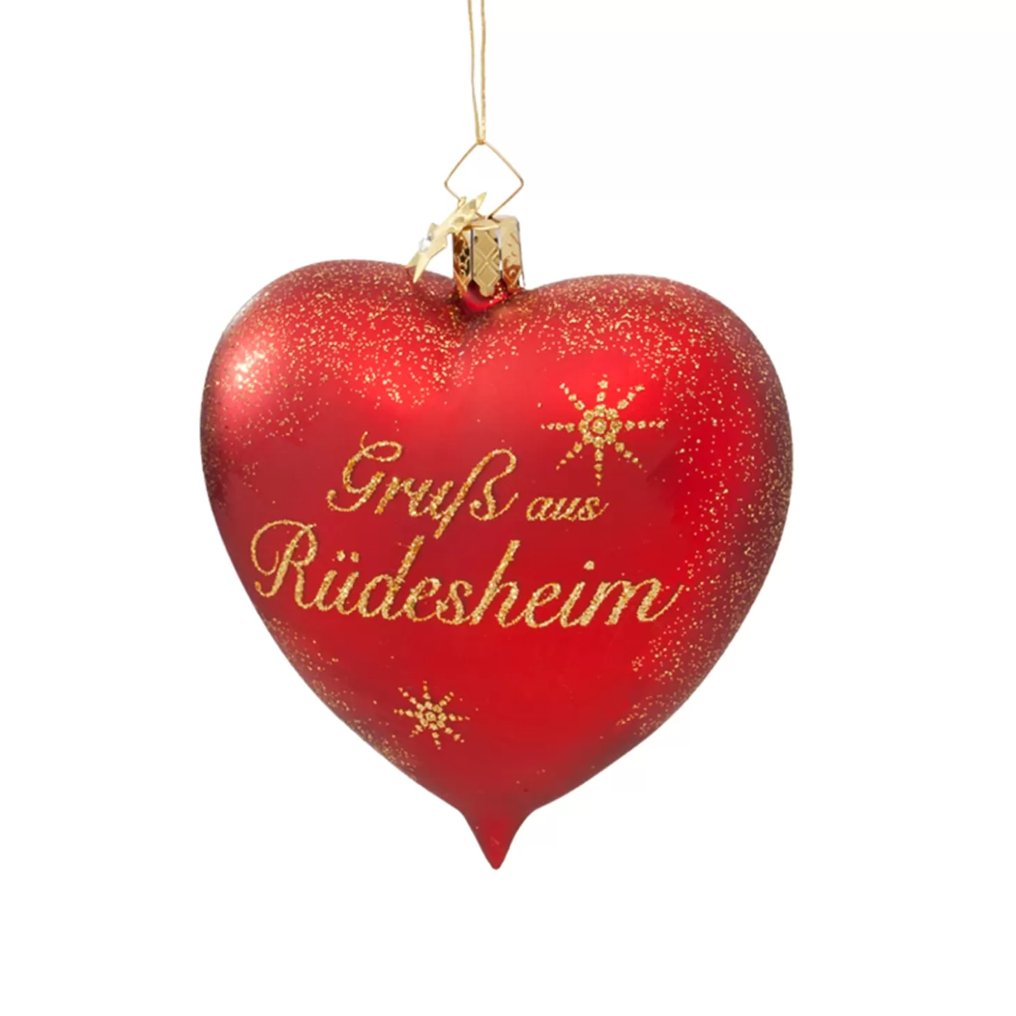 Poesie in Glas Germany Souvenirs>Heart "Grus Aus Rudesheim"