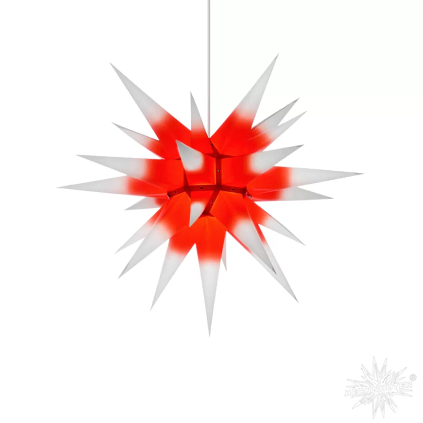 Herrnhuter Sterne Stars>Herrnhuter Paper Star, Red/White, 23.6Inch