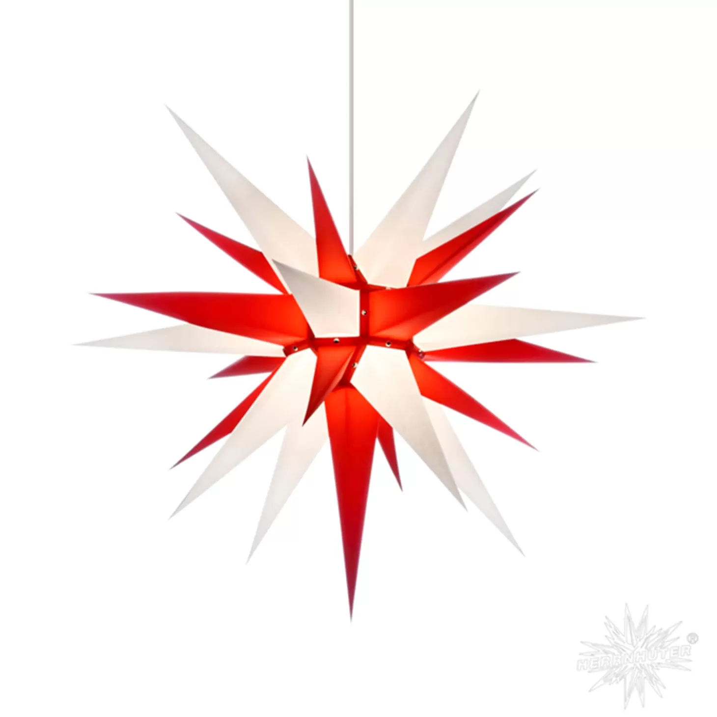 Herrnhuter Sterne Stars>Herrnhuter Paper Star, Red/White, 27.6Inch