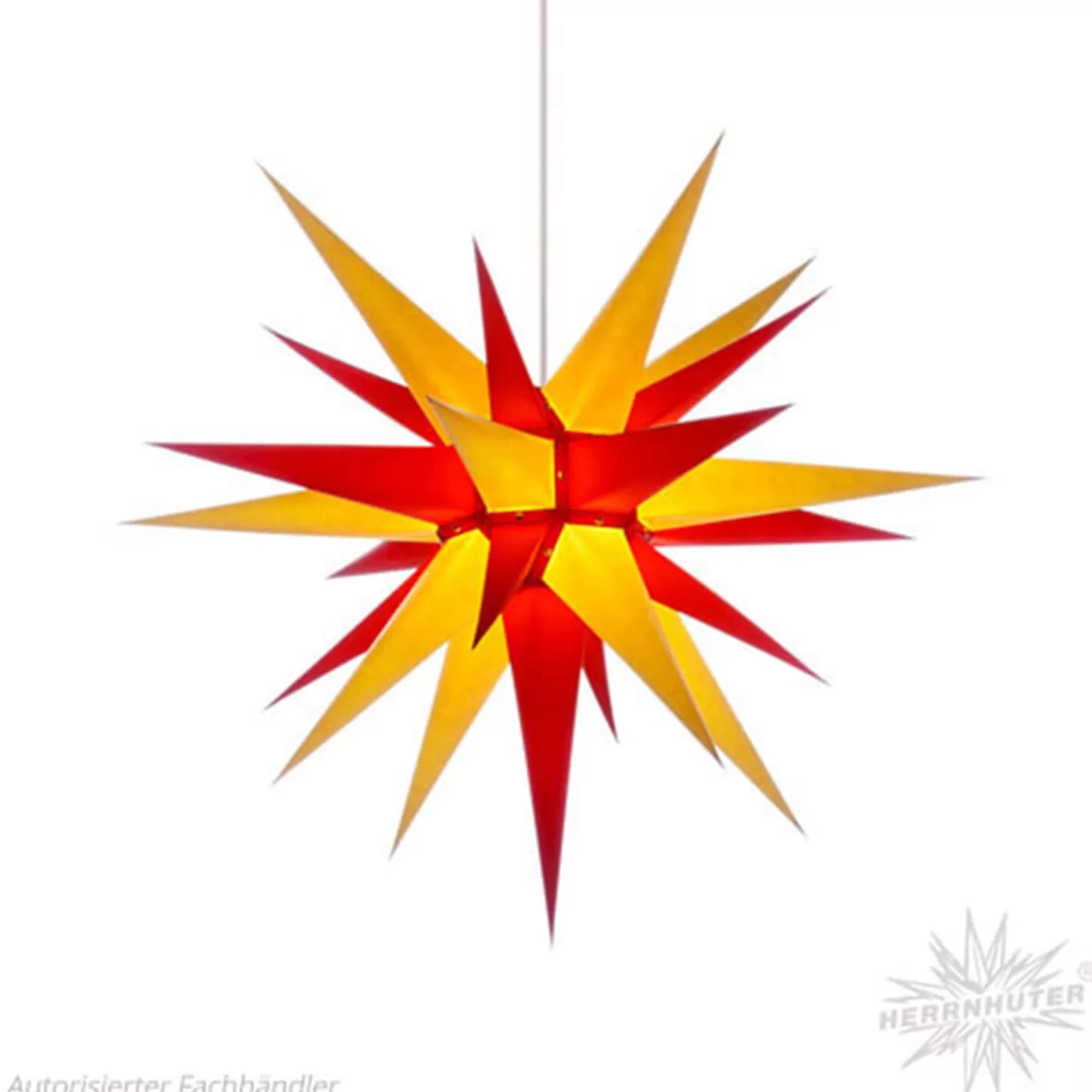 Herrnhuter Sterne Stars>Herrnhuter Paper Star, Red/Yellow, 27.6Inch