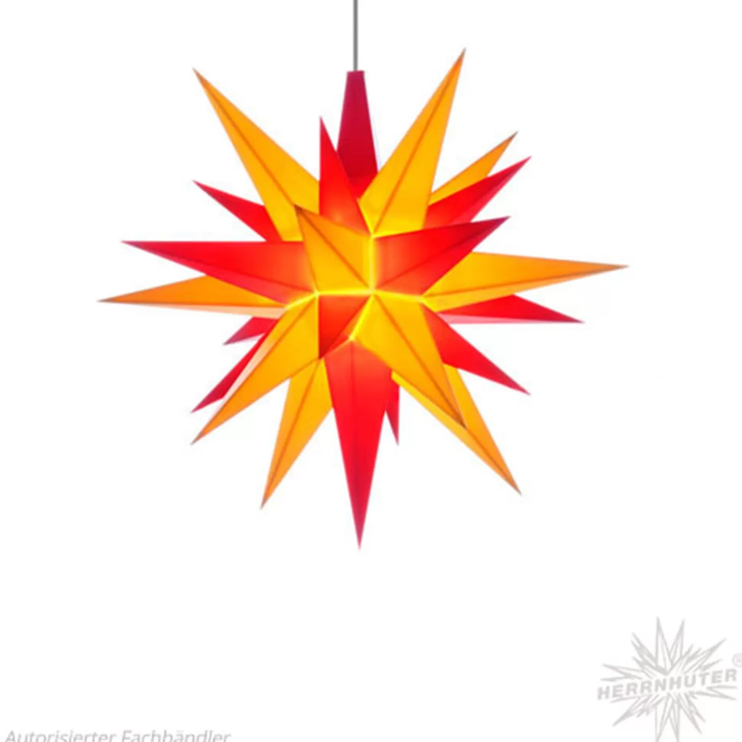 Herrnhuter Sterne Stars>Herrnhuter Star Red/Yellow, 15.75Inch, Paper