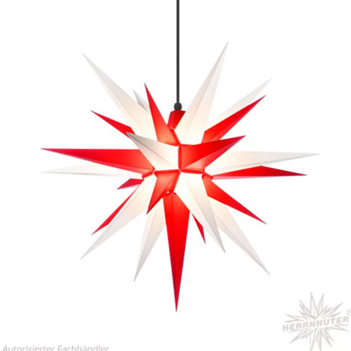 Herrnhuter Sterne Stars>Herrnhuter Star, White-Red, 68 Cm